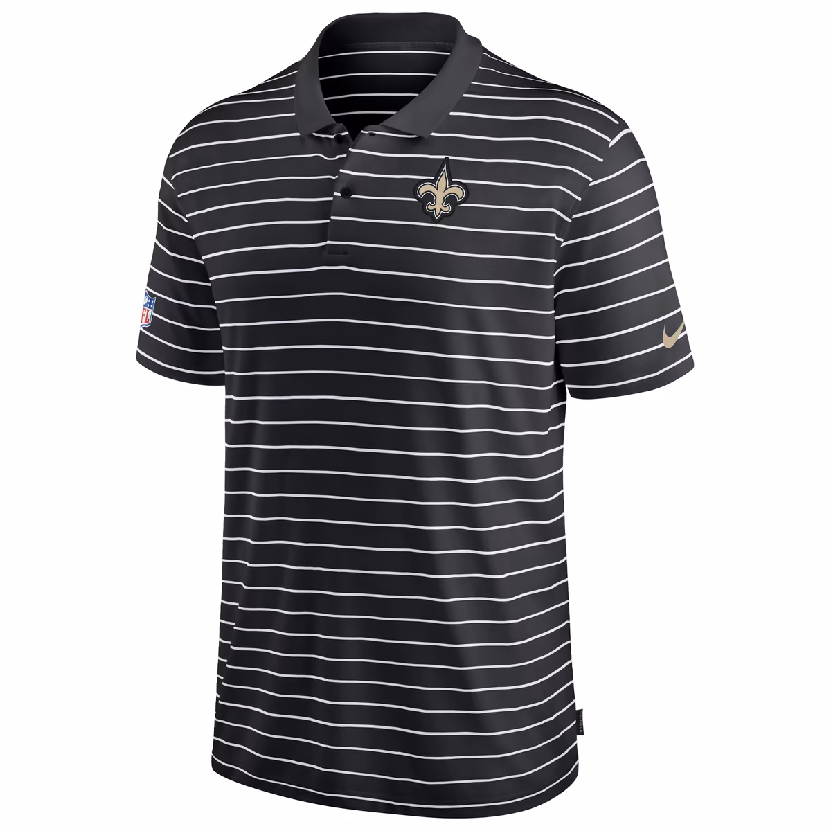 Men's Nike Black New Orleans Saints Sideline Lock Up Victory Performance Polo 3 Men's Nike Black New Orleans Saints Sideline Lock Up Victory Performance Polo