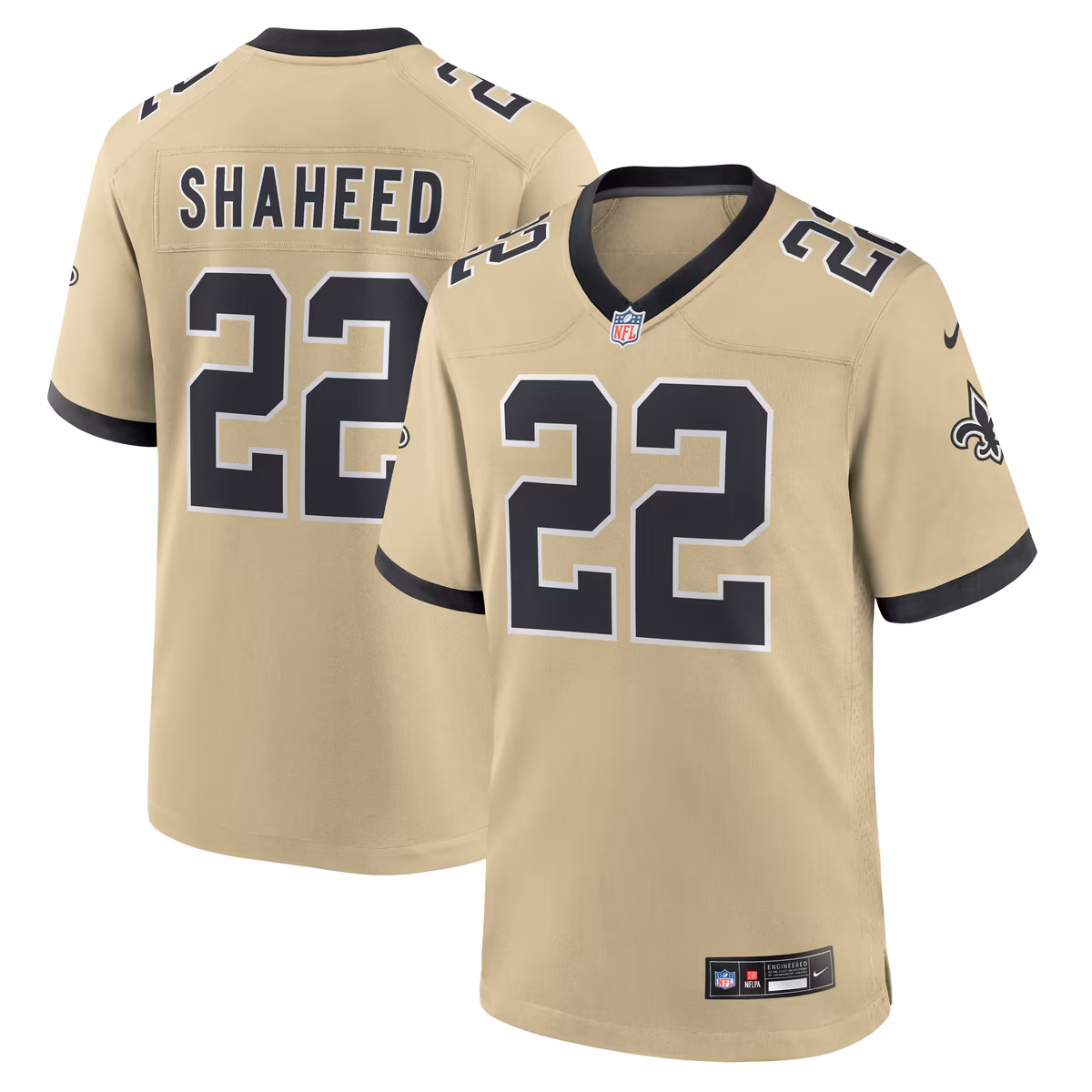 Men's Nike Rashid Shaheed Gold New Orleans Saints Gameday Golds Alternate Game Player Jersey 8 Men's Nike Rashid Shaheed Gold New Orleans Saints Gameday Golds Alternate Game Player Jersey