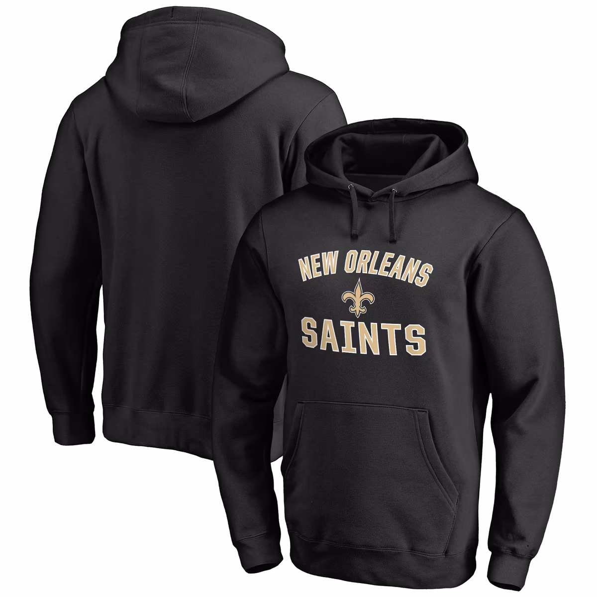 Men's Fanatics Black New Orleans Saints Victory Arch Team Fitted Pullover Hoodie 1 Men's Fanatics Black New Orleans Saints Victory Arch Team Fitted Pullover Hoodie