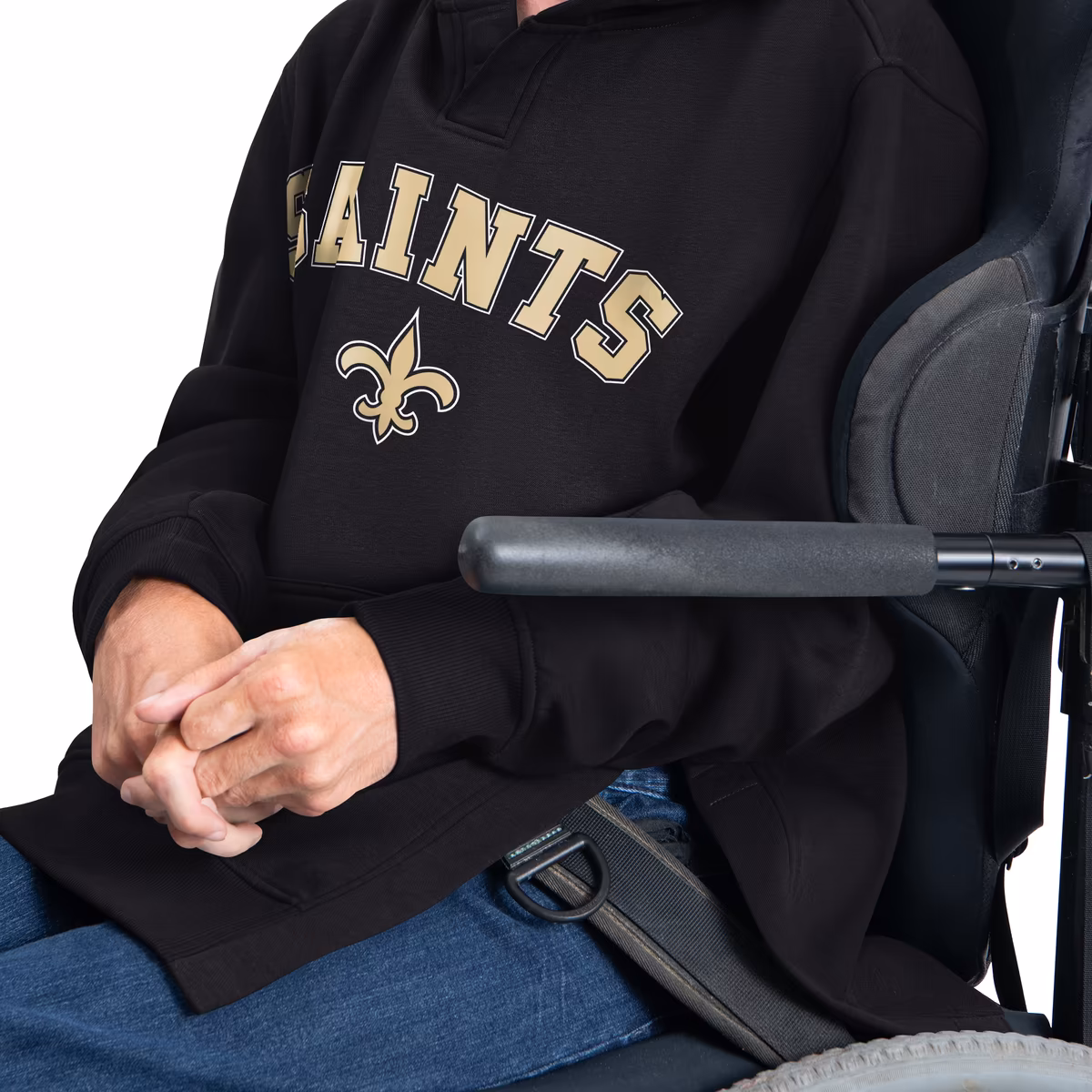 Men's G-III Sports by Carl Banks Black New Orleans Saints Adaptive Fleece Hoodie 7 Men's G-III Sports by Carl Banks Black New Orleans Saints Adaptive Fleece Hoodie
