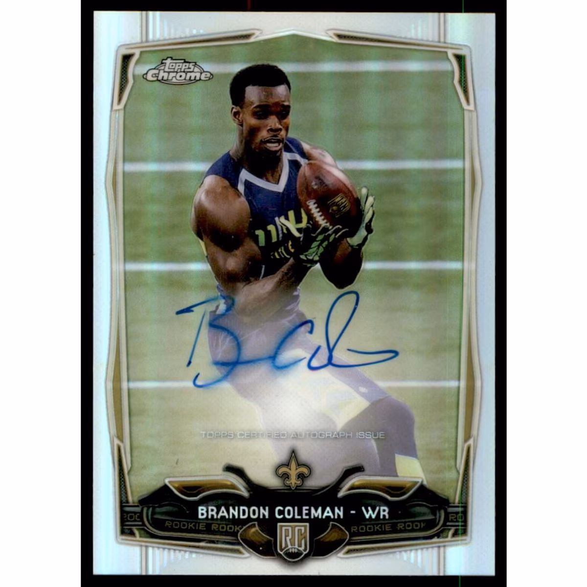 2014 Topps Chrome Rookie Autographs Refractors #147 Brandon Coleman 7 2014 Topps Chrome Rookie Autographs Refractors #147 Brandon Coleman