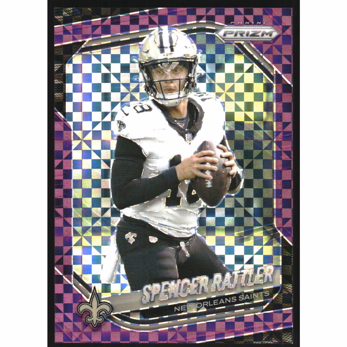 2025 Panini Prizm Prizms Purple Power #186 Spencer Rattler