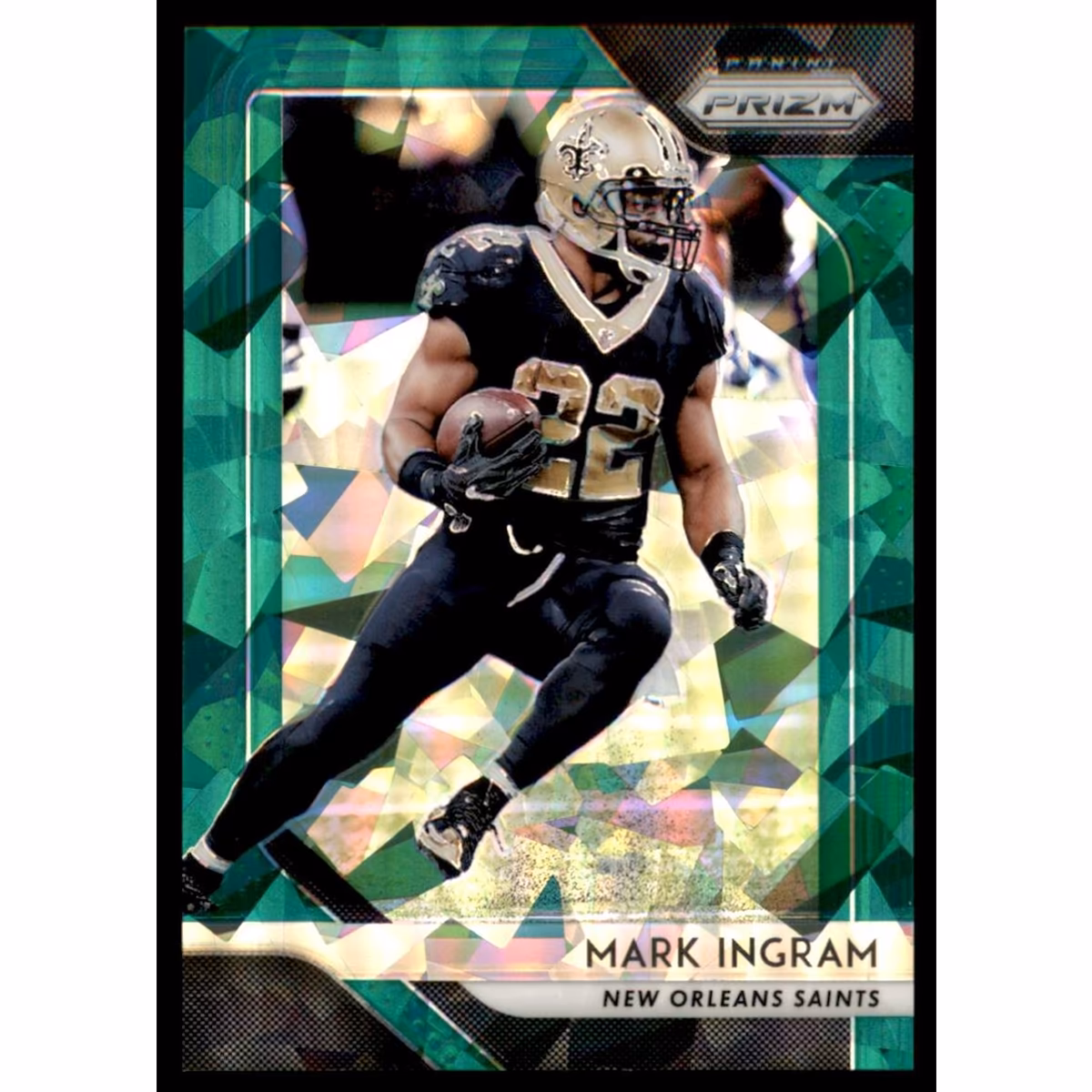 2018 Panini Prizm Prizms Green Crystals #66 Mark Ingram