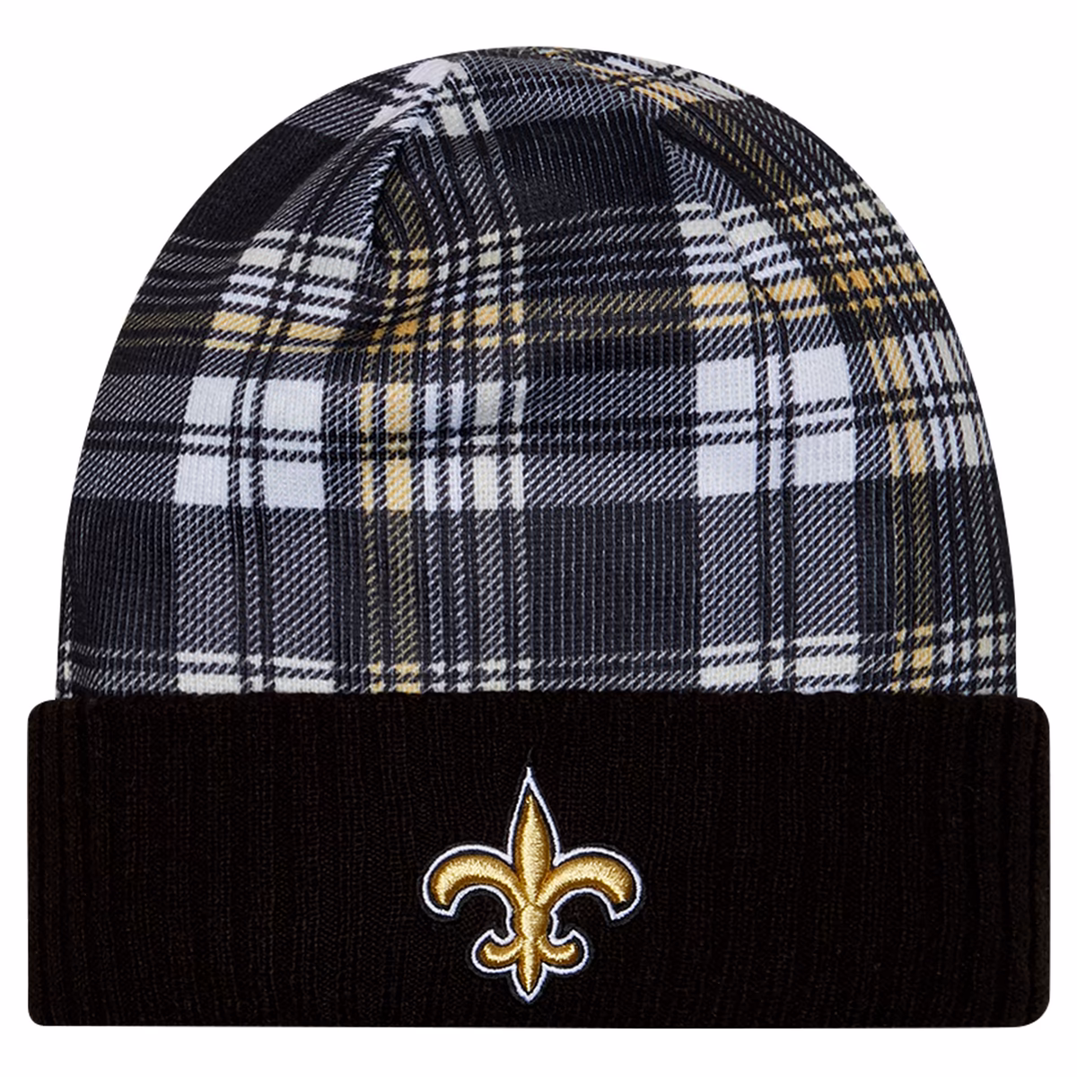 Men's New Era Black New Orleans Saints Sideline Statement Cuffed Knit Hat 2 Men's New Era Black New Orleans Saints Sideline Statement Cuffed Knit Hat