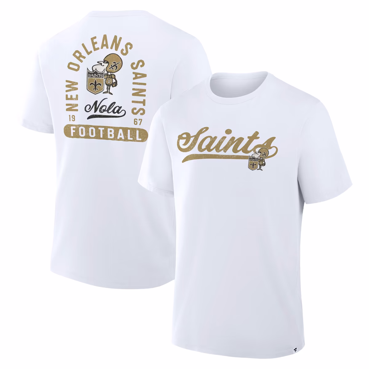 Men's Fanatics White New Orleans Saints Fluid Motion Legacy T-Shirt