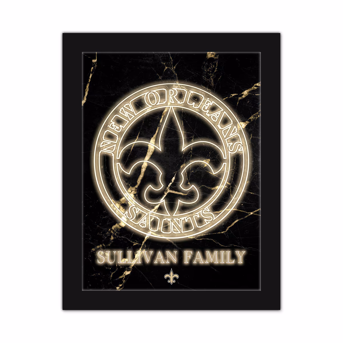 New Orleans Saints Personalized 12" x 16" Framed Art Print 1 New Orleans Saints Personalized 12" x 16" Framed Art Print