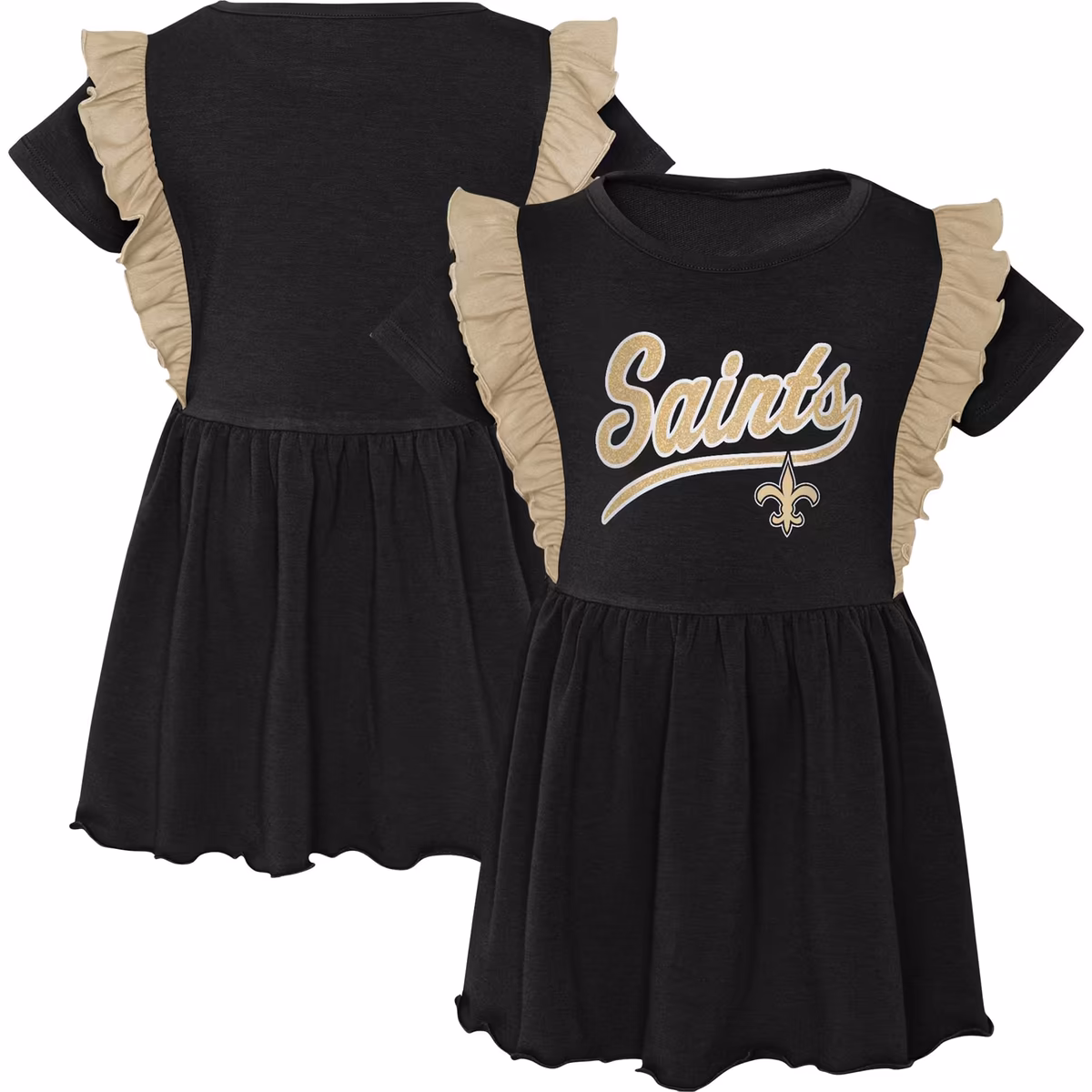 Girls Preschool Black New Orleans Saints Too Cute Tri-Blend Dress 2 Girls Preschool Black New Orleans Saints Too Cute Tri-Blend Dress