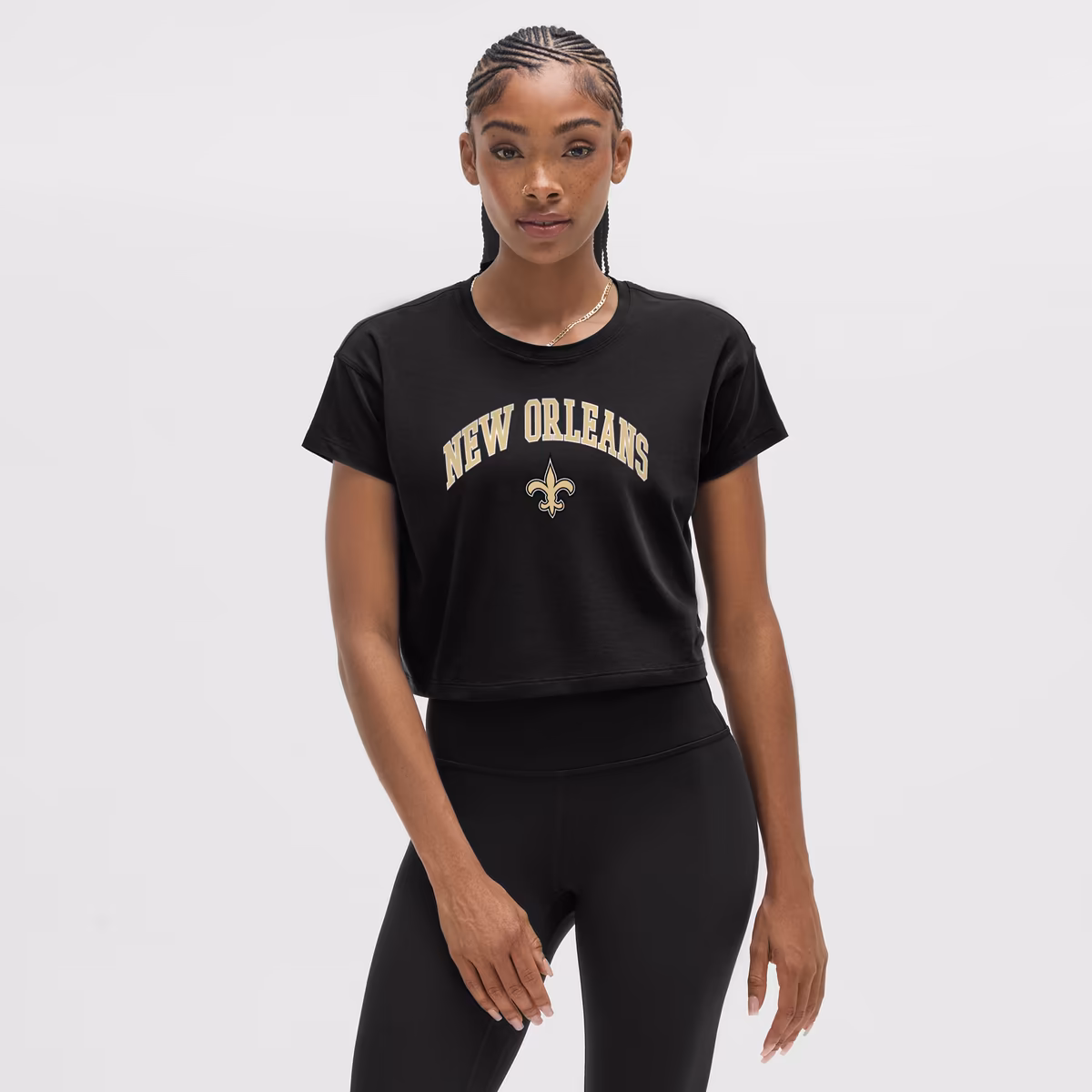 Women's lululemon Black New Orleans Saints Cates T-Shirt 2 Women's lululemon Black New Orleans Saints Cates T-Shirt