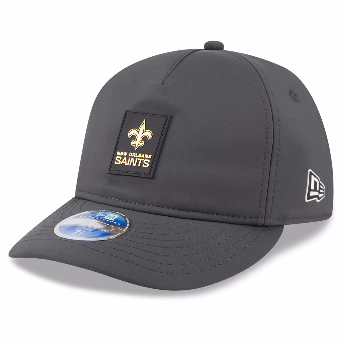 Men's New Era Charcoal New Orleans Saints 2025 Sideline Cold Weather Retro Crown 59FIFTY Fitted Hat