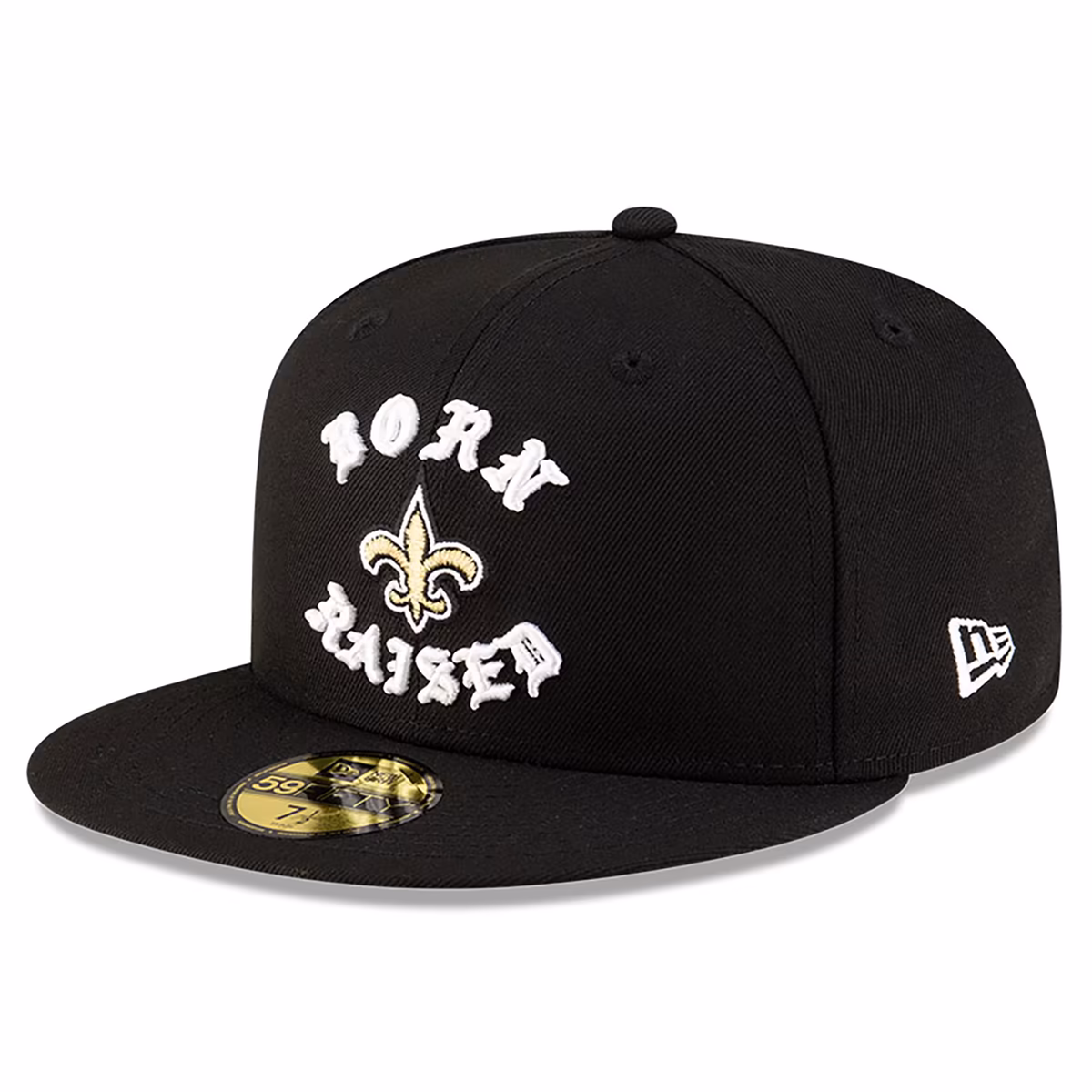 Men's New Era Born x Raised Black New Orleans Saints 59FIFTY Fitted Hat 2 Men's New Era Born x Raised Black New Orleans Saints 59FIFTY Fitted Hat