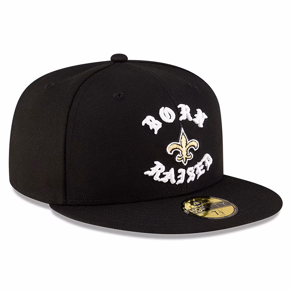 Men's New Era Born x Raised Black New Orleans Saints 59FIFTY Fitted Hat 4 Men's New Era Born x Raised Black New Orleans Saints 59FIFTY Fitted Hat