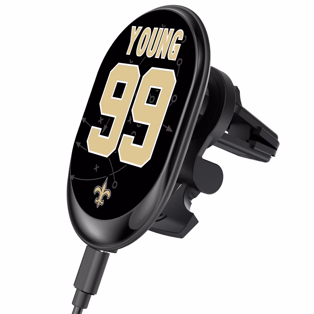Keyscaper Chase Young New Orleans Saints Wireless Magnetic Car Charger 9 Keyscaper Chase Young New Orleans Saints Wireless Magnetic Car Charger