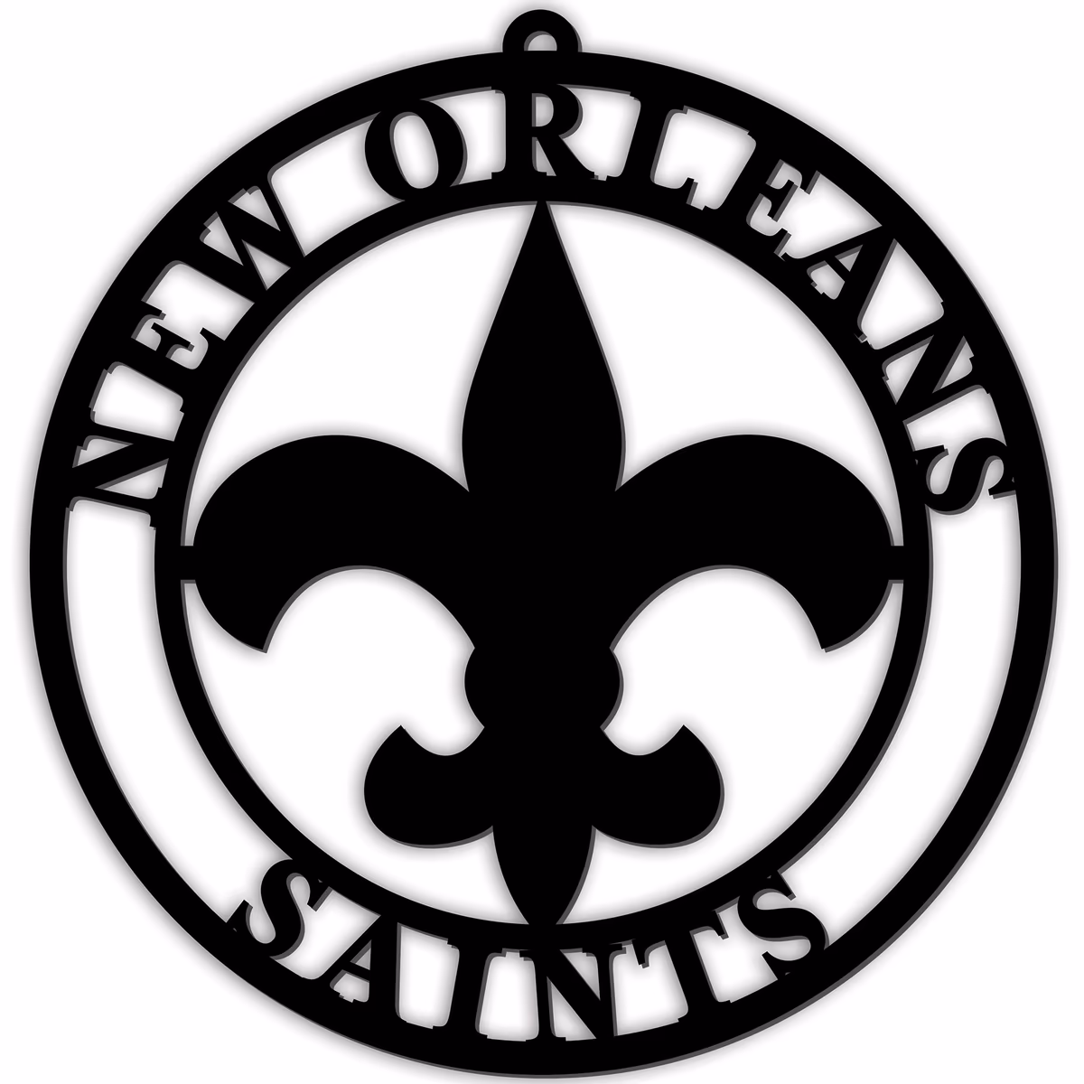 Black New Orleans Saints 16'' Team Logo Cutout 8 Black New Orleans Saints 16'' Team Logo Cutout