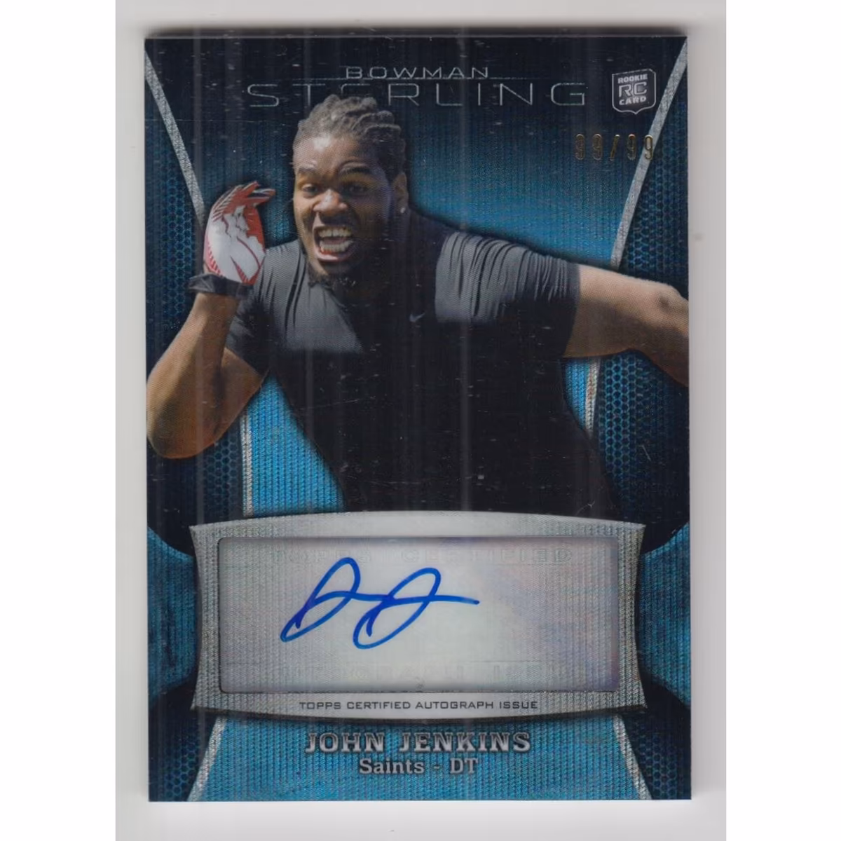2013 Bowman Sterling Autographs Blue Wave Refractors #BSAJJE John Jenkins 7 2013 Bowman Sterling Autographs Blue Wave Refractors #BSAJJE John Jenkins