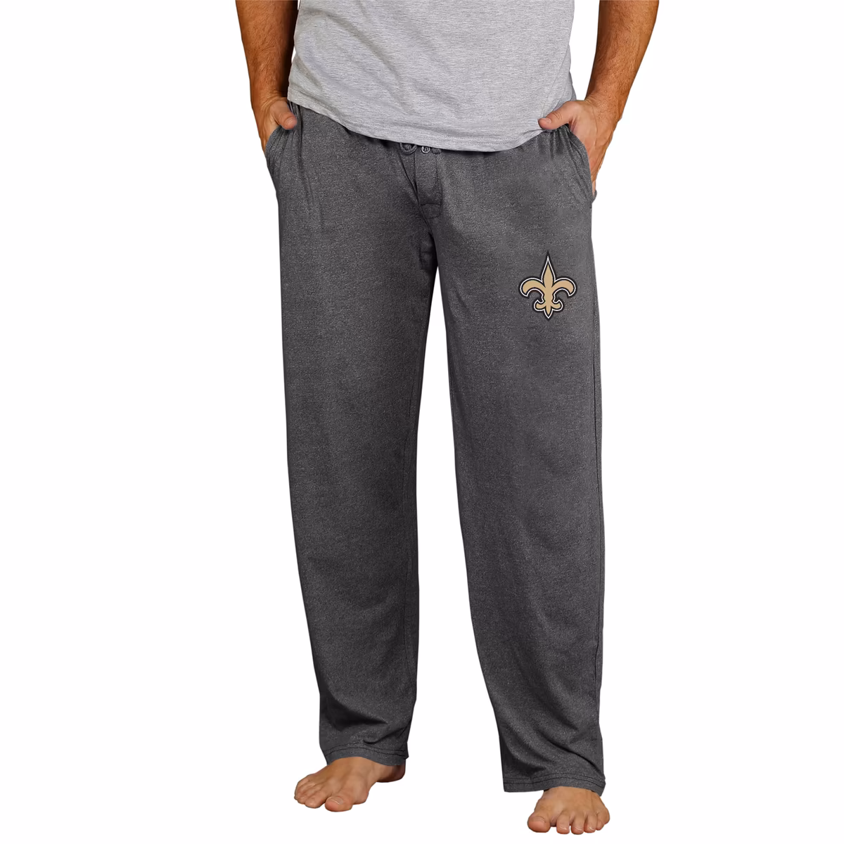 Men's Concepts Sport Charcoal New Orleans Saints Lightweight Quest Knit Sleep Pants 6 Men's Concepts Sport Charcoal New Orleans Saints Lightweight Quest Knit Sleep Pants