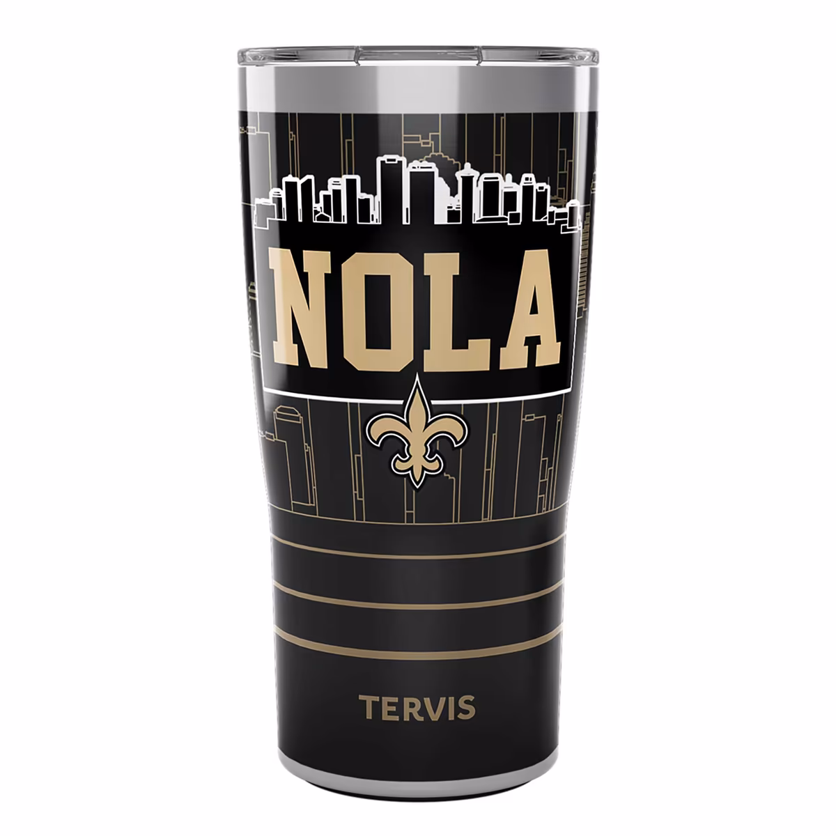 Tervis New Orleans Saints 20oz. Nola Slider Lid Stainless Steel Tumbler 3 Tervis New Orleans Saints 20oz. Nola Slider Lid Stainless Steel Tumbler