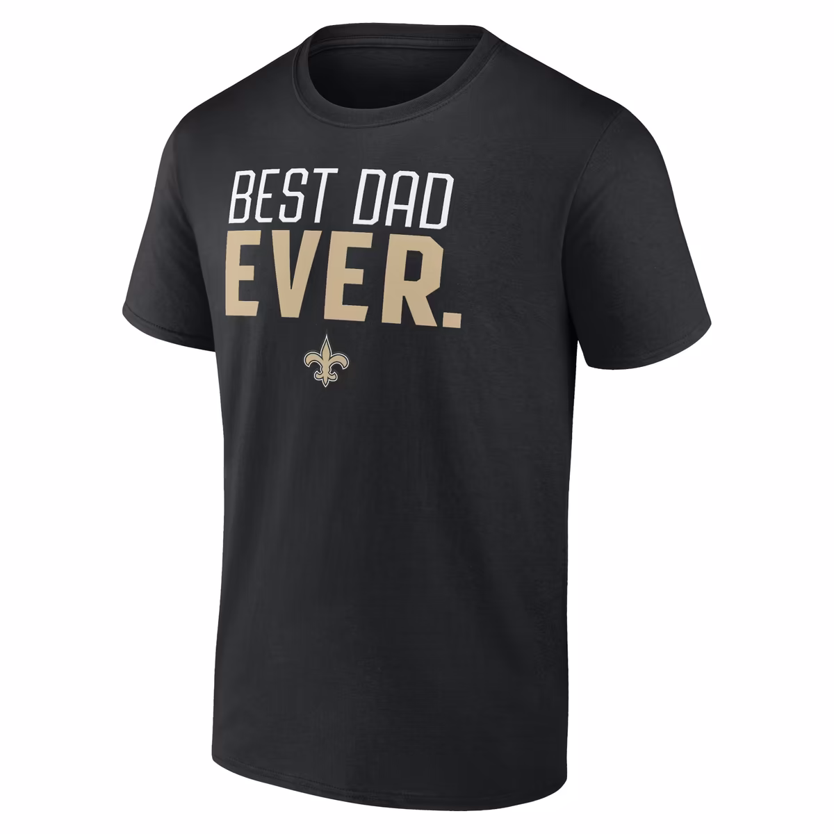 Men's Black New Orleans Saints Best Dad Ever Team T-Shirt 3 Men's Black New Orleans Saints Best Dad Ever Team T-Shirt