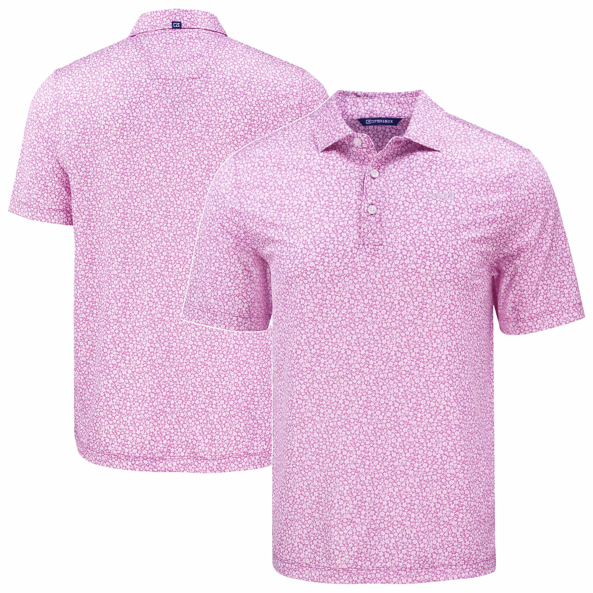 Men's Cutter & Buck Pink New Orleans Saints Pike Eco Flora Print Recycled Polo 3 Men's Cutter & Buck Pink New Orleans Saints Pike Eco Flora Print Recycled Polo