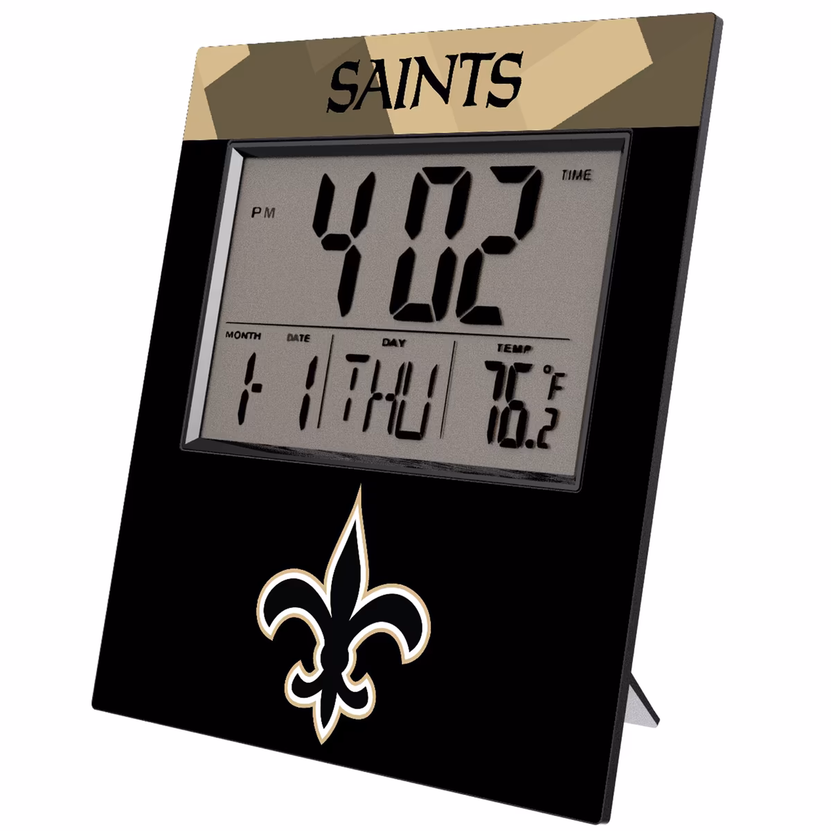Keyscaper New Orleans Saints Color Block Digital Desk Clock 1 Keyscaper New Orleans Saints Color Block Digital Desk Clock