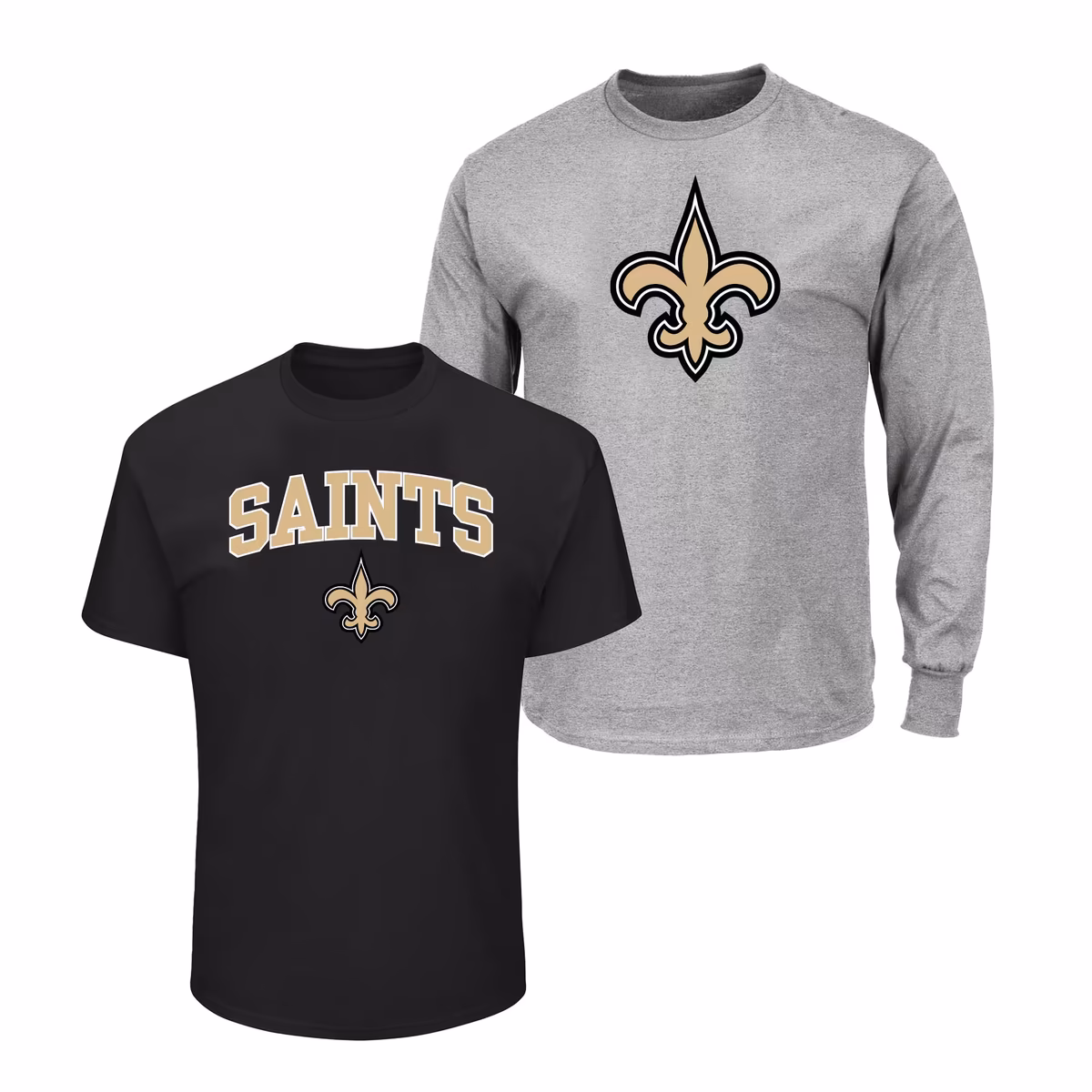 Men's Fanatics Black/Heather Gray New Orleans Saints Big & Tall 2-Pack T-Shirt Set 2 Men's Fanatics Black/Heather Gray New Orleans Saints Big & Tall 2-Pack T-Shirt Set