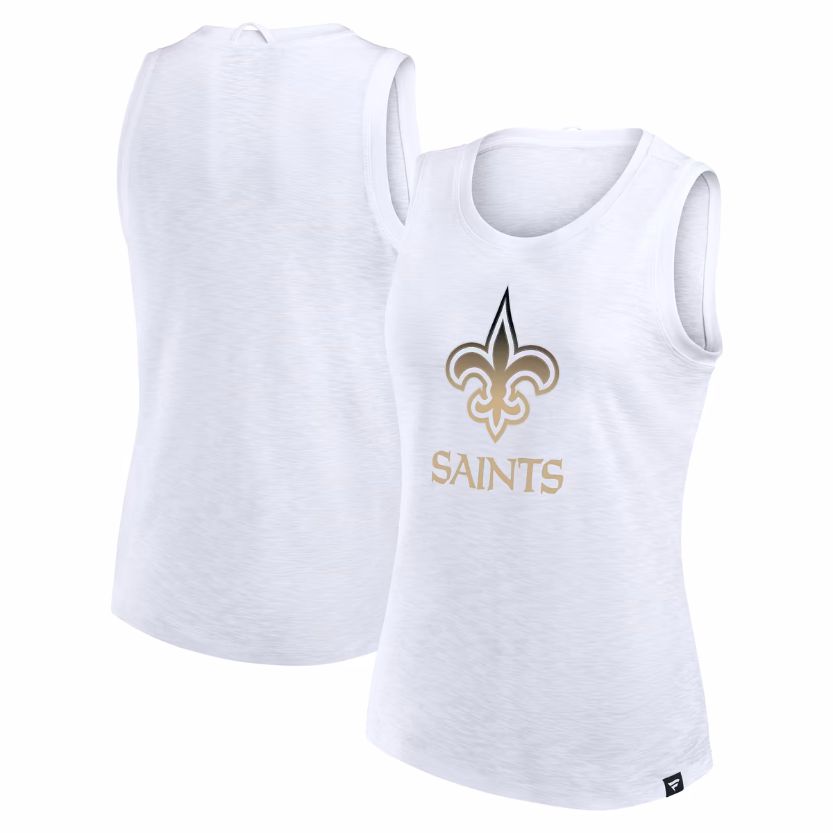 Women's Fanatics  White New Orleans Saints Slub Tank Top