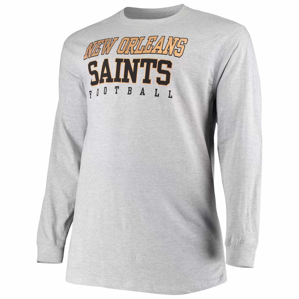 Men's Fanatics Heathered Gray New Orleans Saints Big & Tall Practice Long Sleeve T-Shirt 3 Men's Fanatics Heathered Gray New Orleans Saints Big & Tall Practice Long Sleeve T-Shirt