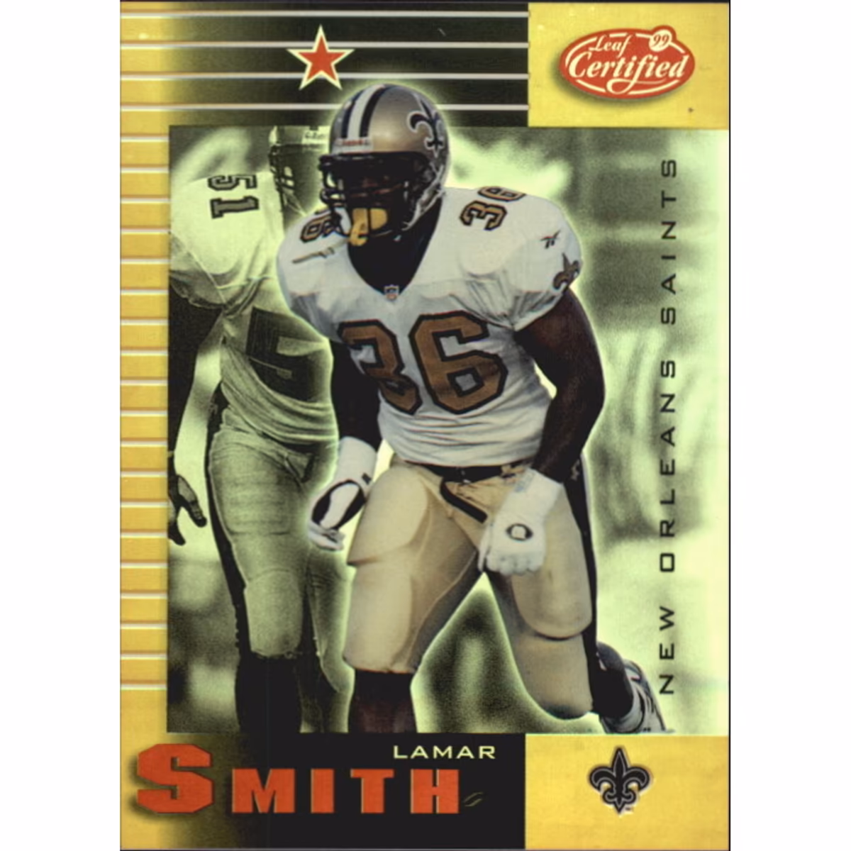 1999 Leaf Certified Mirror Gold #63 Lamar Smith