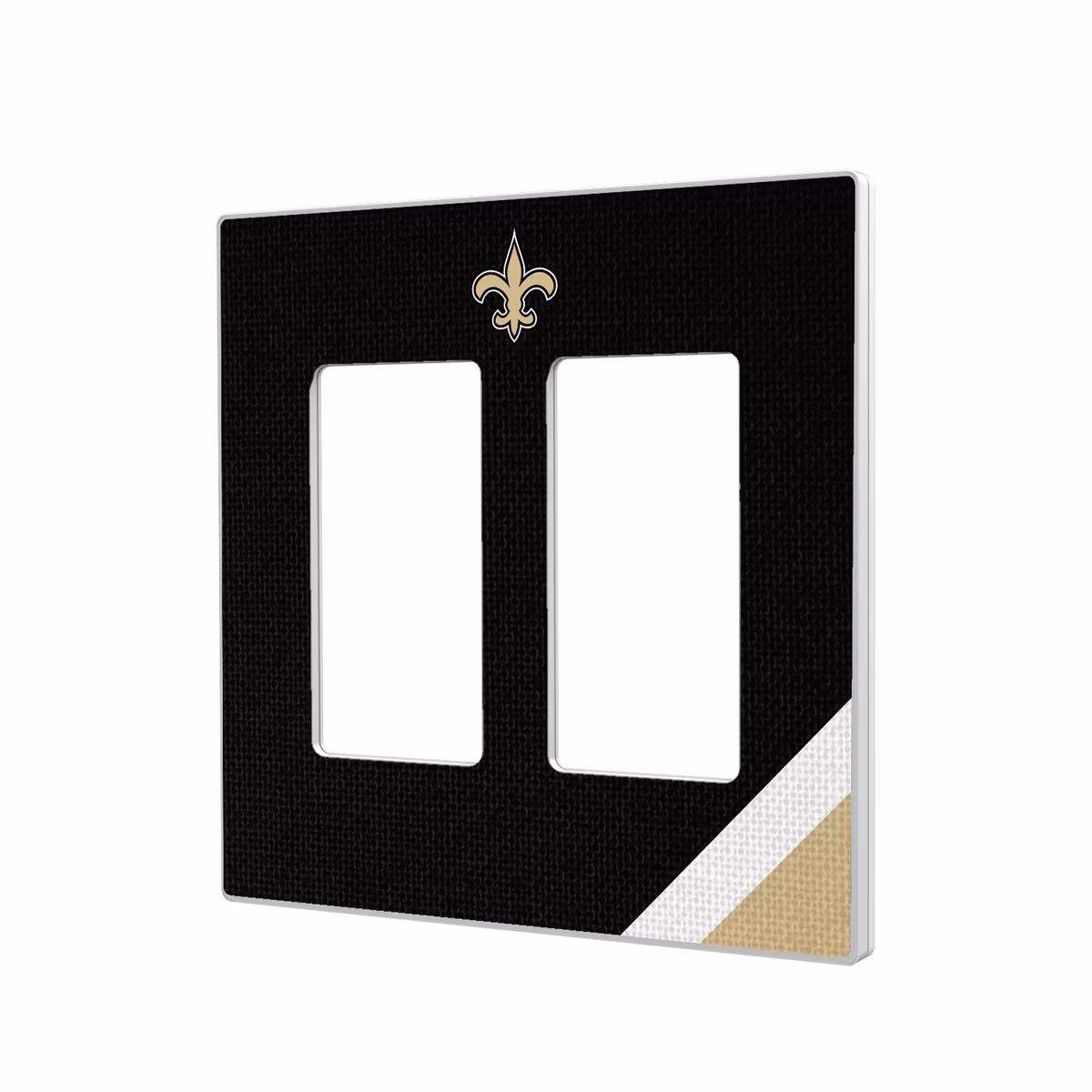 New Orleans Saints Diagonal Stripe Double Rocker Light Switch Plate 2 New Orleans Saints Diagonal Stripe Double Rocker Light Switch Plate