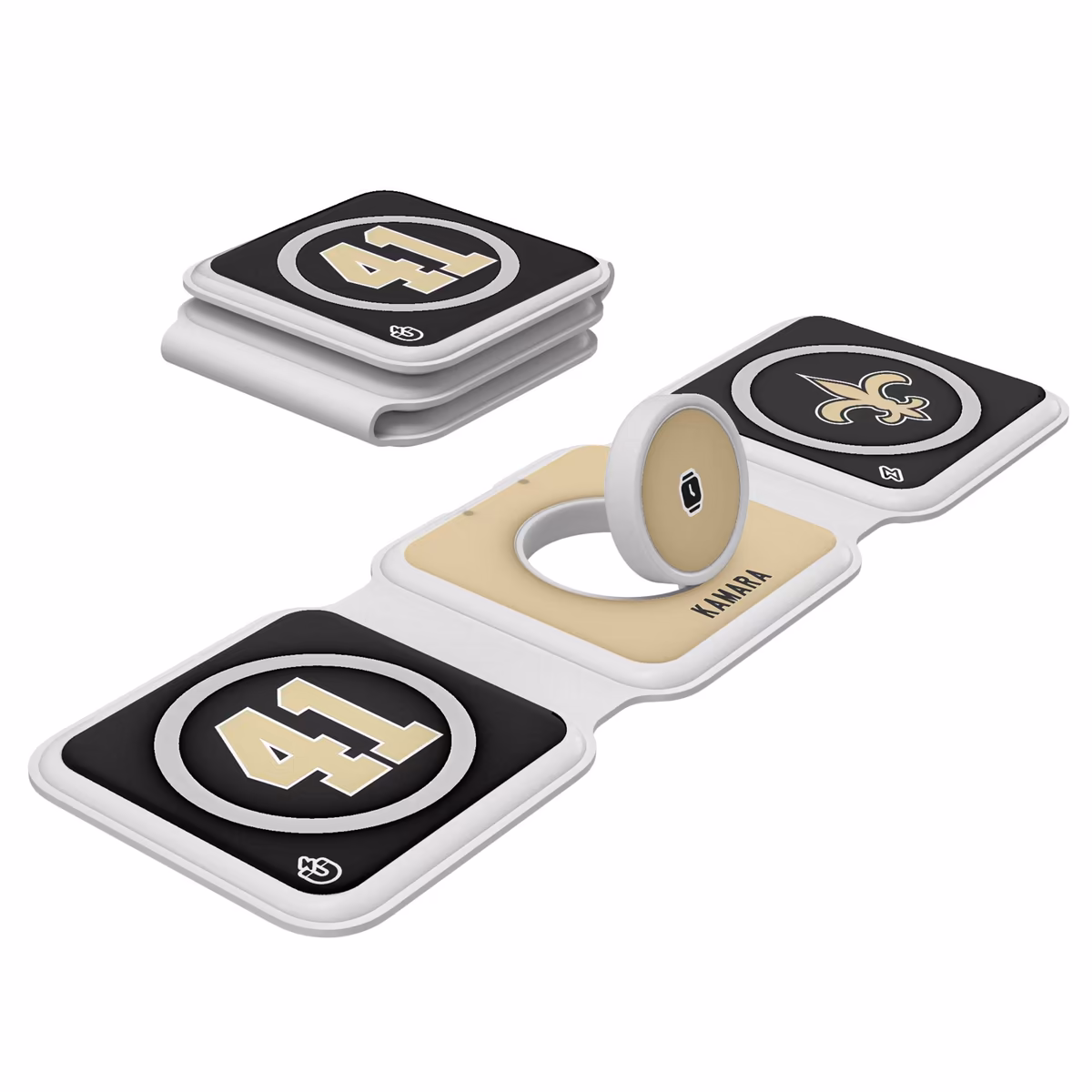 Keyscaper Alvin Kamara New Orleans Saints 3-in-1 Foldable Charger 6 Keyscaper Alvin Kamara New Orleans Saints 3-in-1 Foldable Charger