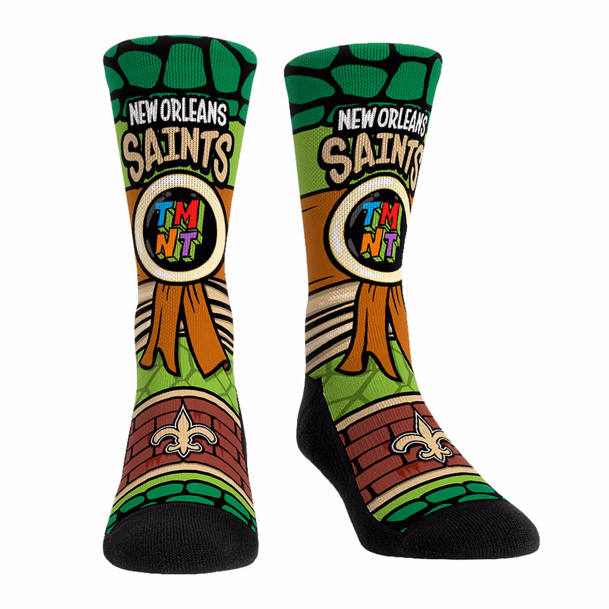 Unisex Rock Em Gold New Orleans Saints TMNT Three-Pack Crew Sock Set 3 Unisex Rock Em Gold New Orleans Saints TMNT Three-Pack Crew Sock Set
