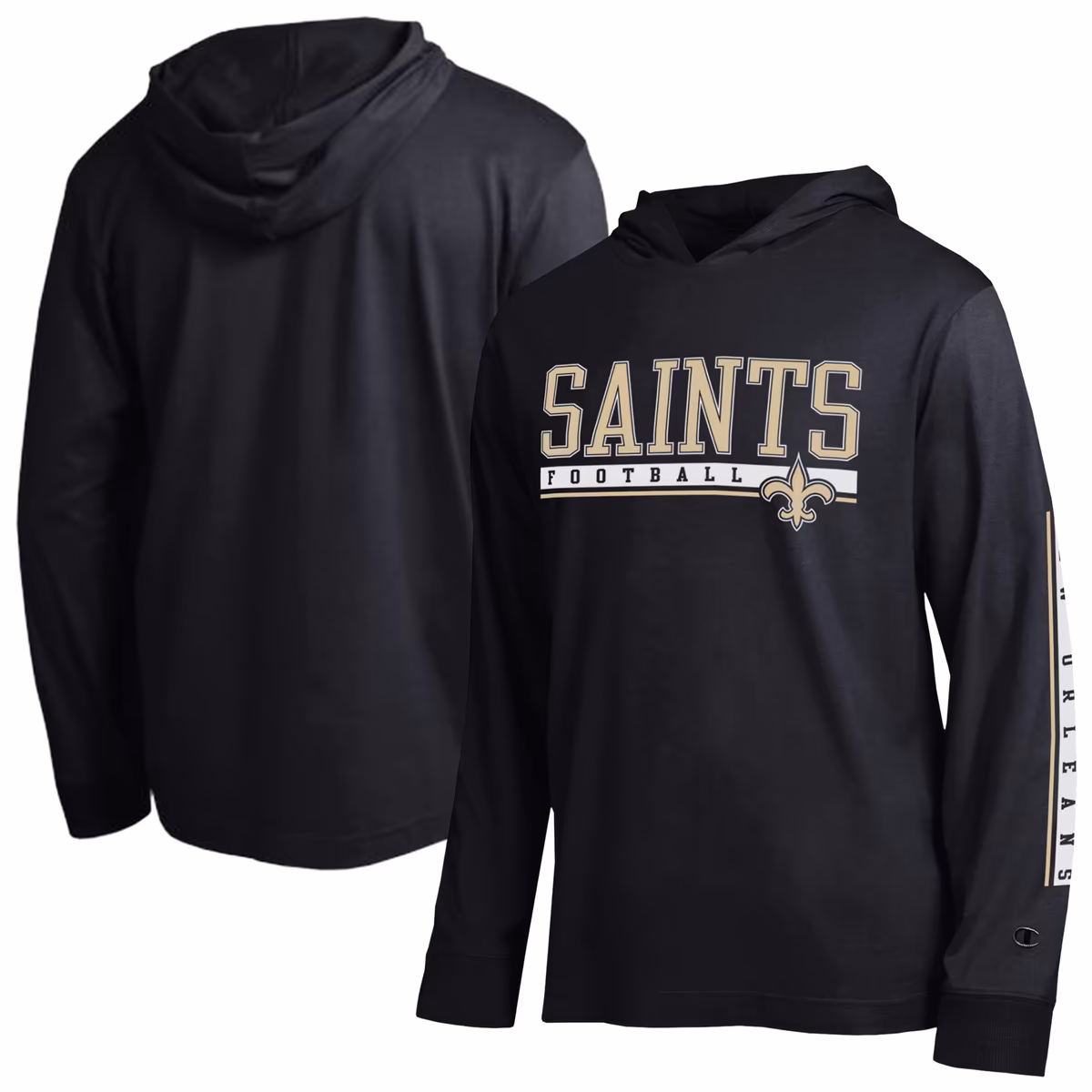 Men's Champion Black New Orleans Saints All Star Hooded T-Shirt