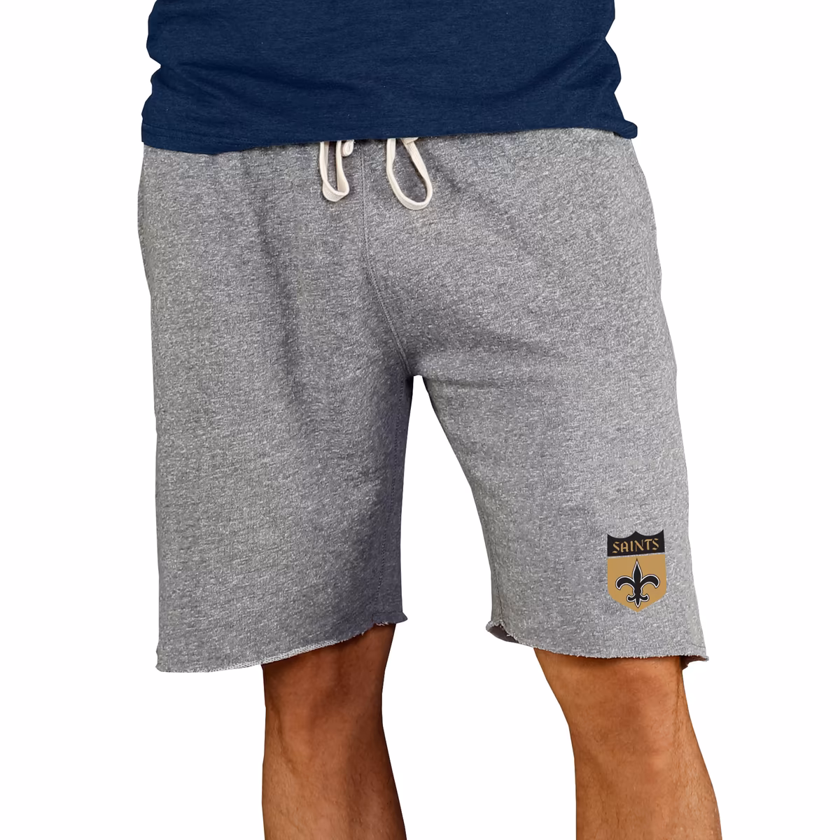 Men's Concepts Sport Gray New Orleans Saints Throwback Logo Mainstream Terry Shorts
