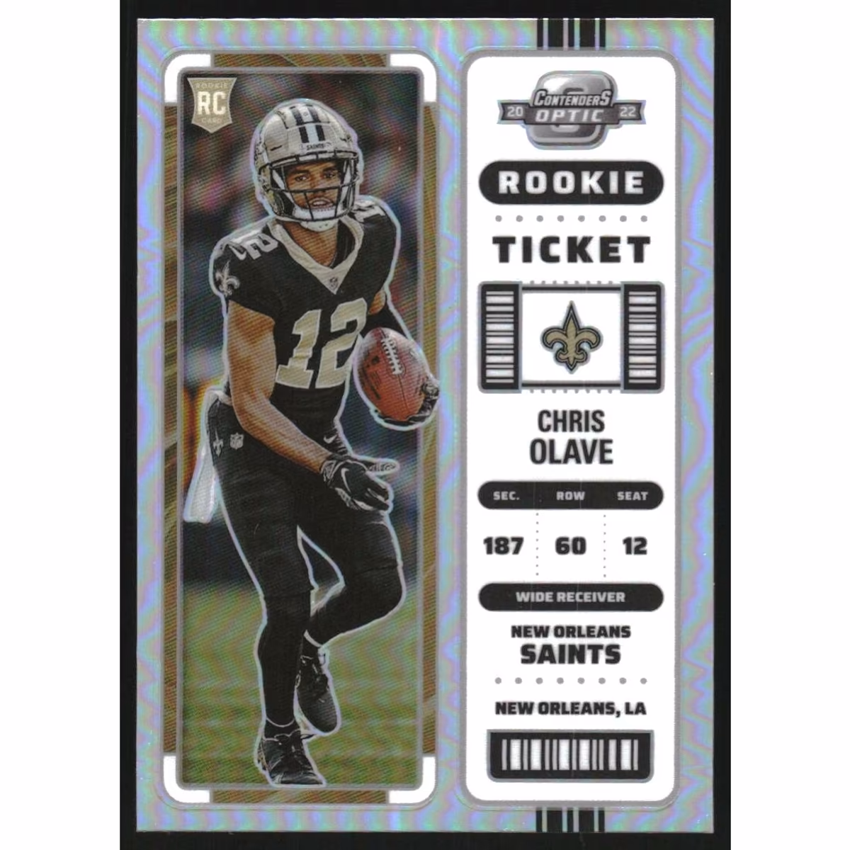 2022 Panini Contenders Optic Silver #65 Chris Olave 5 2022 Panini Contenders Optic Silver #65 Chris Olave