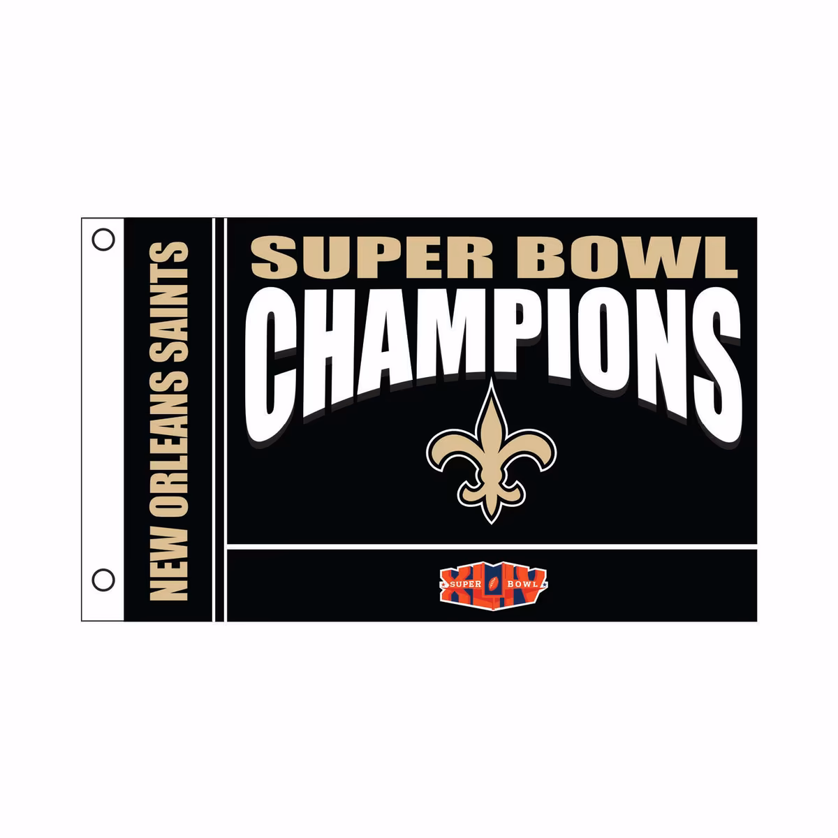 New Orleans Saints 3' x 5' Super Bowl Champions Single-Sided Flag 4 New Orleans Saints 3' x 5' Super Bowl Champions Single-Sided Flag