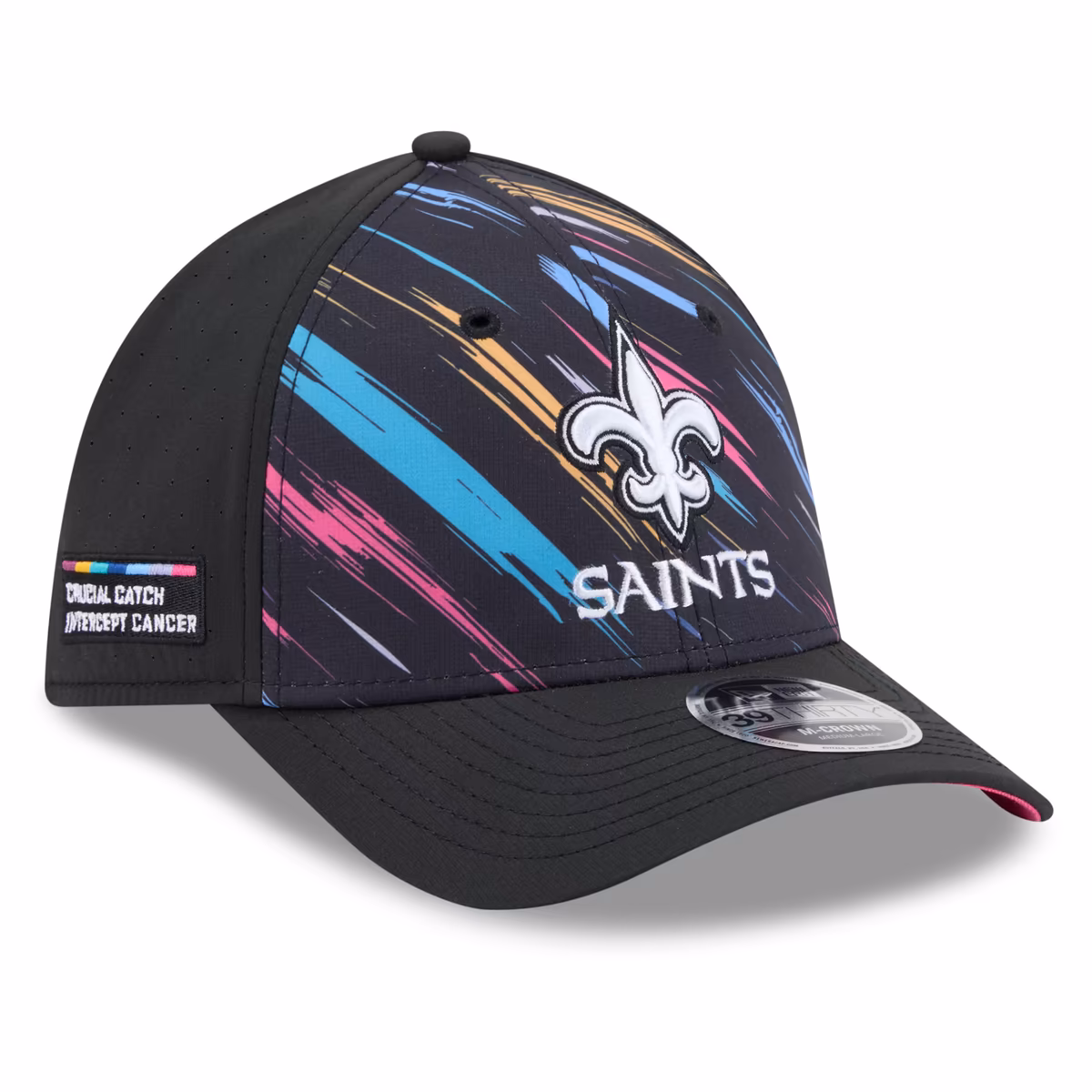 Men's New Era Black New Orleans Saints 2026 NFL Crucial Catch 39THIRTY M-Crown Stretch Hat 1 Men's New Era Black New Orleans Saints 2026 NFL Crucial Catch 39THIRTY M-Crown Stretch Hat