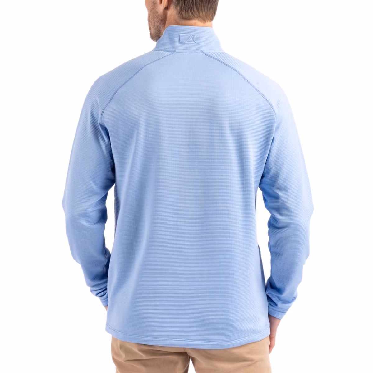 Men's Cutter & Buck Powder Blue New Orleans Saints Peshastin Eco Fleece Recycled Raglan Quarter-Zip Top 3 Men's Cutter & Buck Powder Blue New Orleans Saints Peshastin Eco Fleece Recycled Raglan Quarter-Zip Top