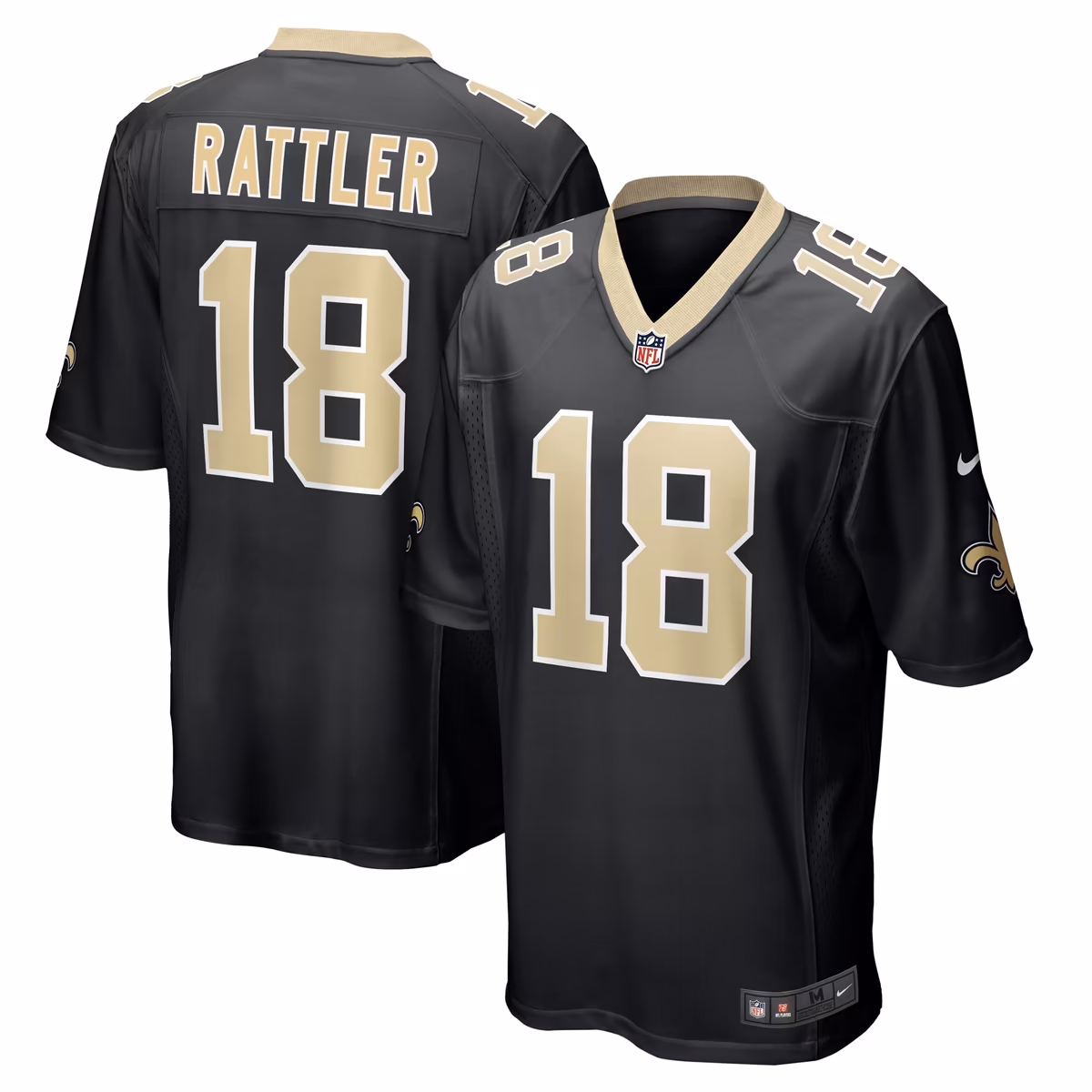 Men's Nike Spencer Rattler Black New Orleans Saints Game Jersey 2 Men's Nike Spencer Rattler Black New Orleans Saints Game Jersey