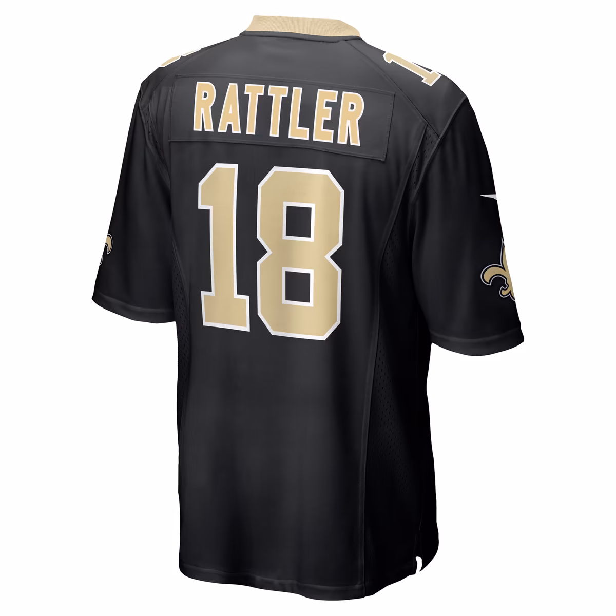 Men's Nike Spencer Rattler Black New Orleans Saints Game Jersey 4 Men's Nike Spencer Rattler Black New Orleans Saints Game Jersey
