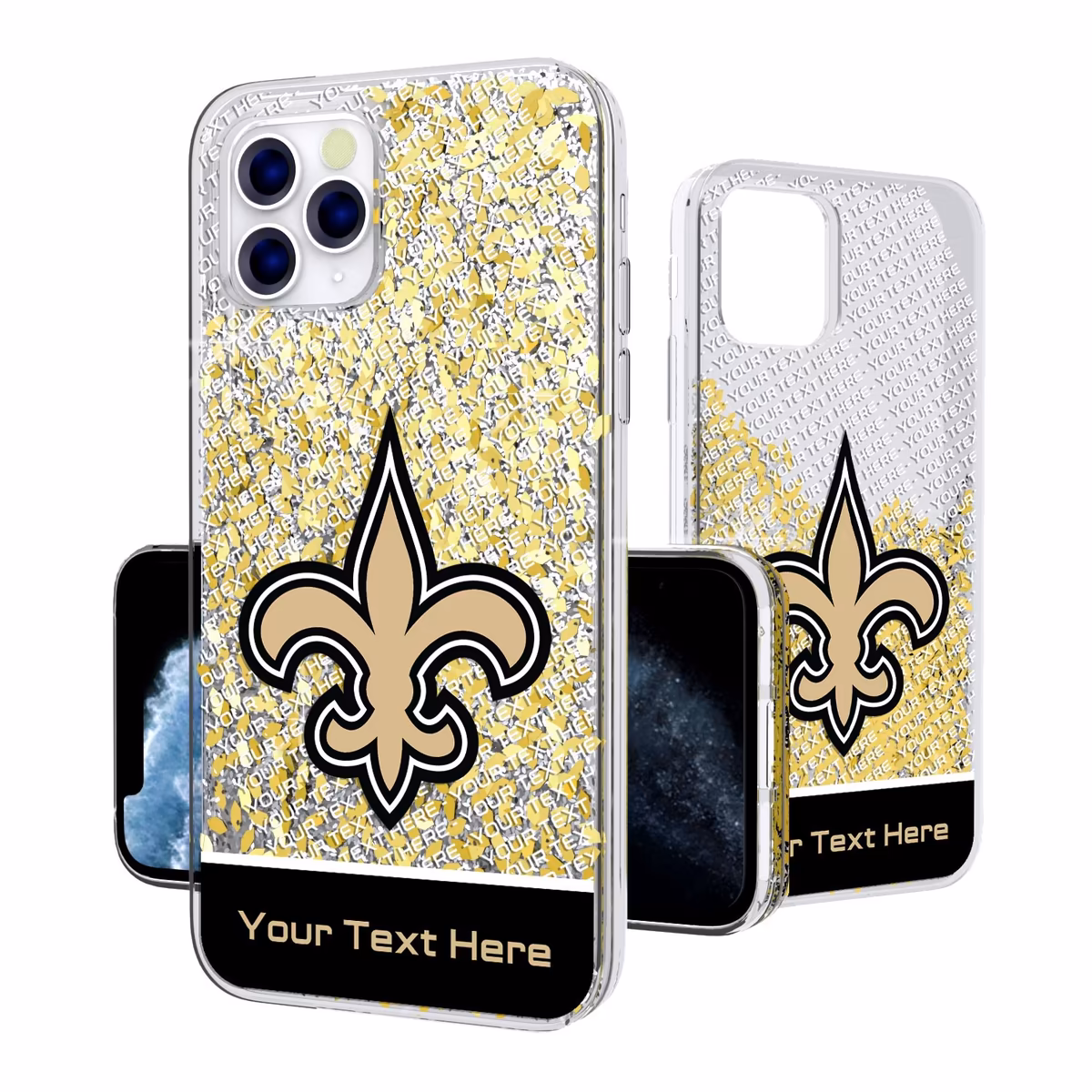 New Orleans Saints Personalized Endzone Plus Design iPhone Glitter Phone Case 8 New Orleans Saints Personalized Endzone Plus Design iPhone Glitter Phone Case