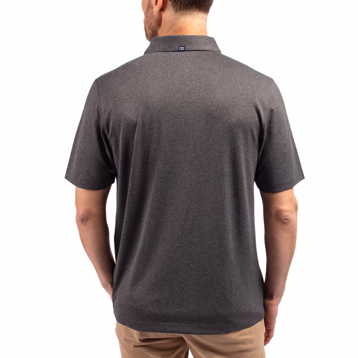 Men's Cutter & Buck Heather Black New Orleans Saints Throwback Forge Eco Stretch Recycled Polo 3 Men's Cutter & Buck Heather Black New Orleans Saints Throwback Forge Eco Stretch Recycled Polo