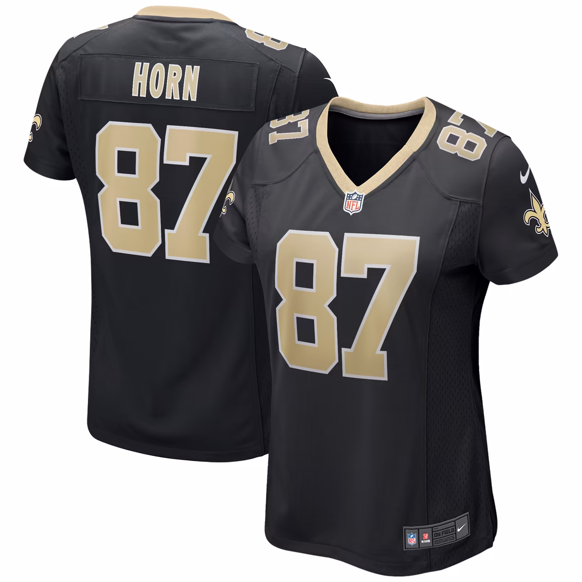Women's Nike Joe Horn Black New Orleans Saints Game Retired Player Jersey 2 Women's Nike Joe Horn Black New Orleans Saints Game Retired Player Jersey