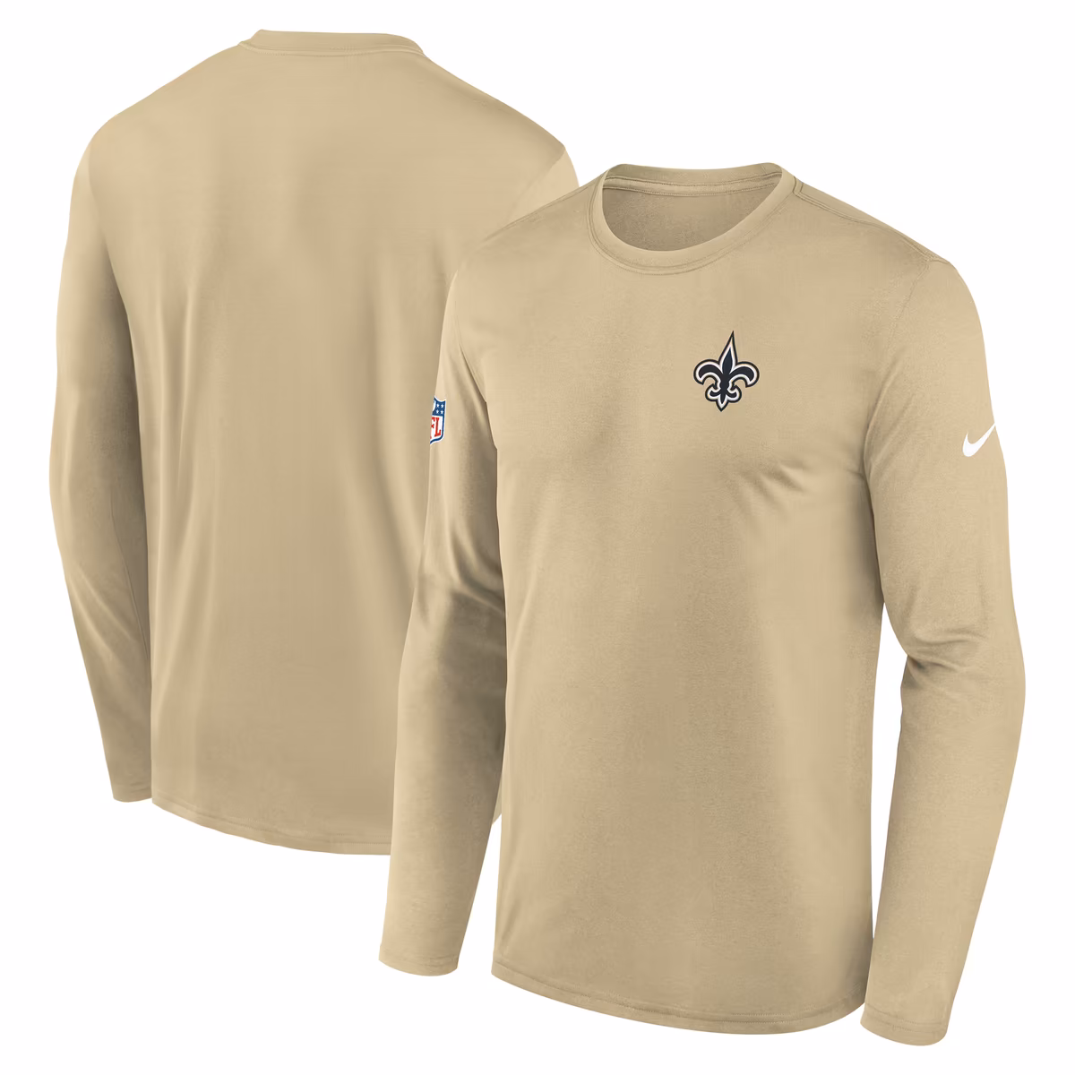 Men's Nike Gold New Orleans Saints Legend Small Logo Dri-FIT Long Sleeve T-Shirt