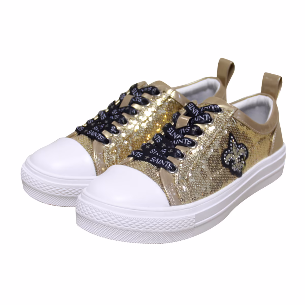Women's FABGATING by Cuce Gold New Orleans Saints Team Sequin Sneakers 9 Women's FABGATING by Cuce Gold New Orleans Saints Team Sequin Sneakers