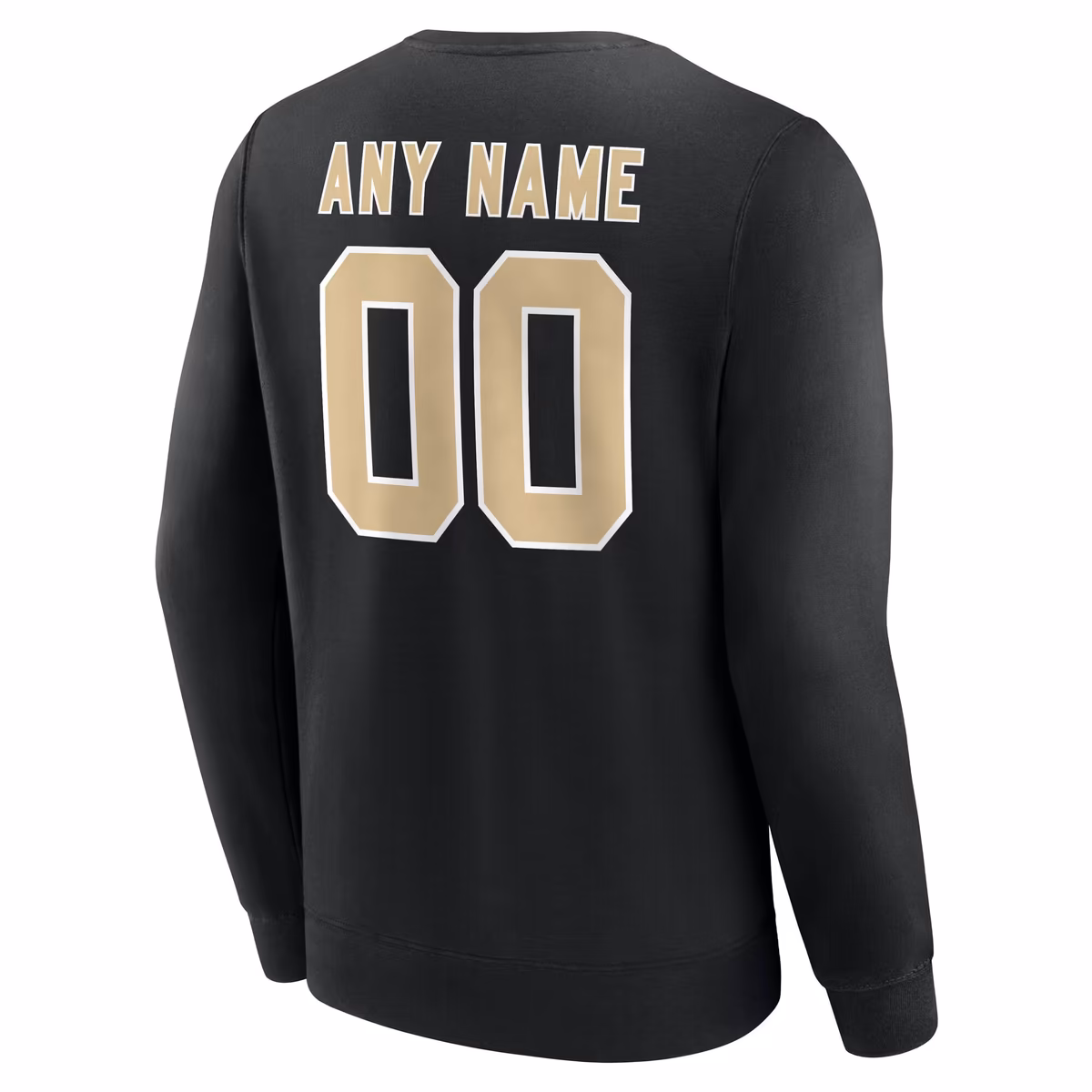 Men's Black New Orleans Saints Team Authentic Personalized Name & Number Sweatshirt 4 Men's Black New Orleans Saints Team Authentic Personalized Name & Number Sweatshirt