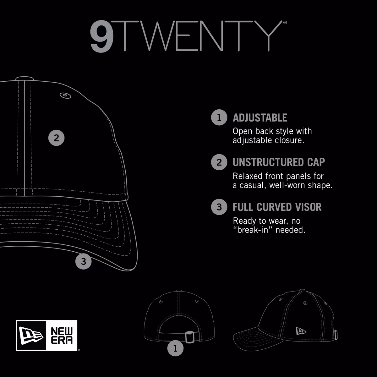 Women's New Era Black New Orleans Saints Cece 9TWENTY Adjustable Hat 7 Women's New Era Black New Orleans Saints Cece 9TWENTY Adjustable Hat