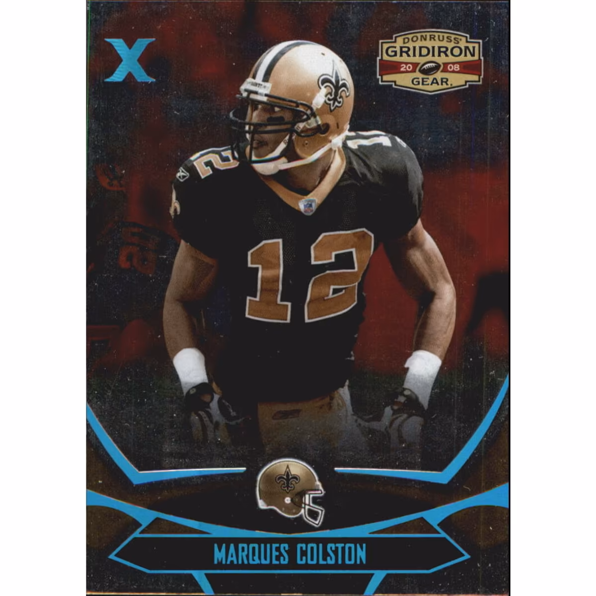 2008 Donruss Gridiron Gear Platinum Holofoil X's #63 Marques Colston 14 2008 Donruss Gridiron Gear Platinum Holofoil X's #63 Marques Colston