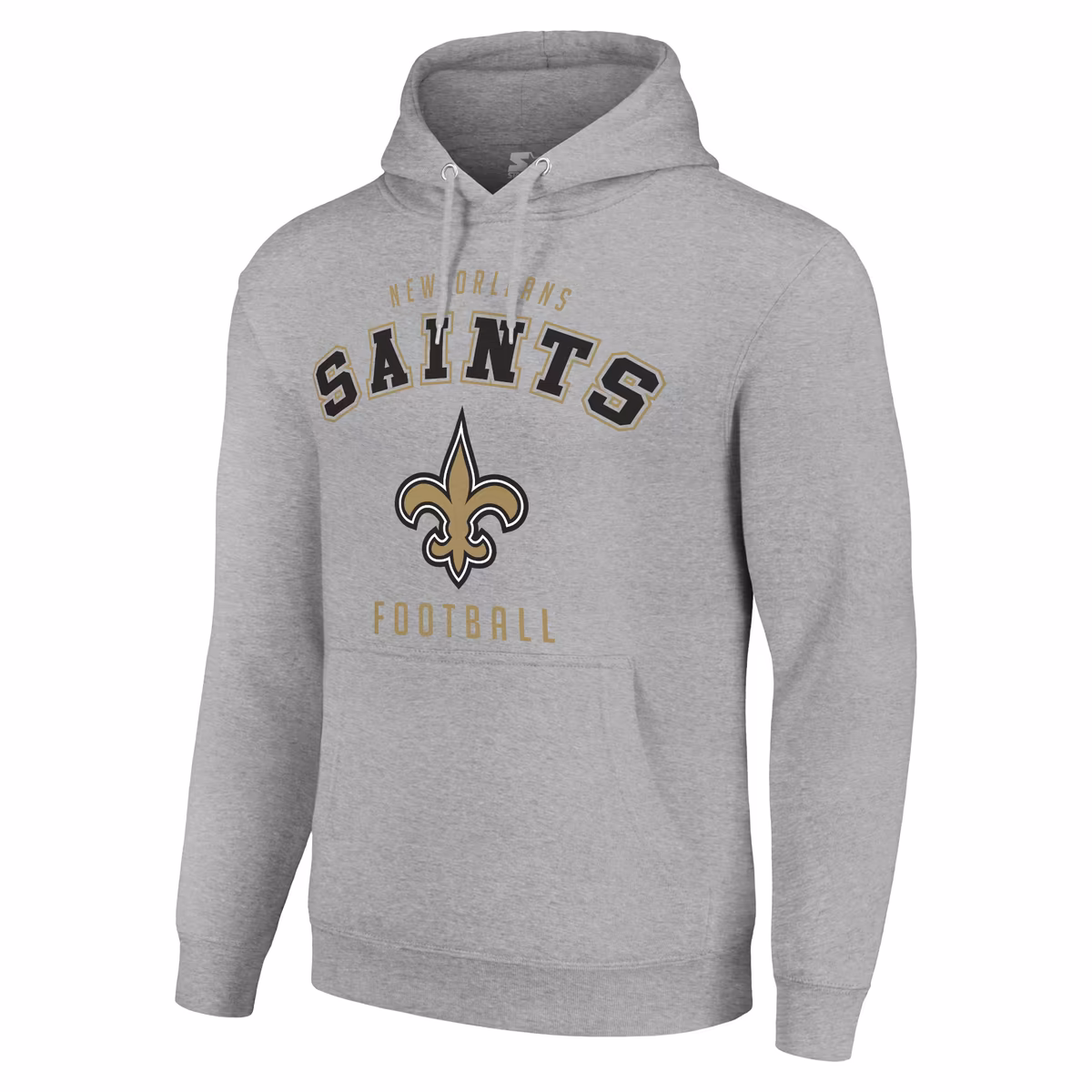 Unisex Starter Heather Gray New Orleans Saints Logo Pullover Hoodie 3 Unisex Starter Heather Gray New Orleans Saints Logo Pullover Hoodie