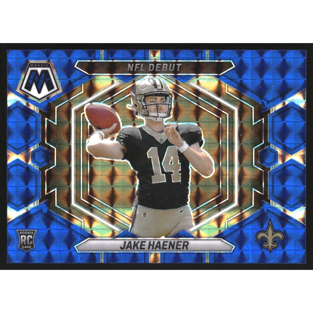 2023 Panini Mosaic NFL Debut Mosaic Blue #7 Jake Haener 21 2023 Panini Mosaic NFL Debut Mosaic Blue #7 Jake Haener