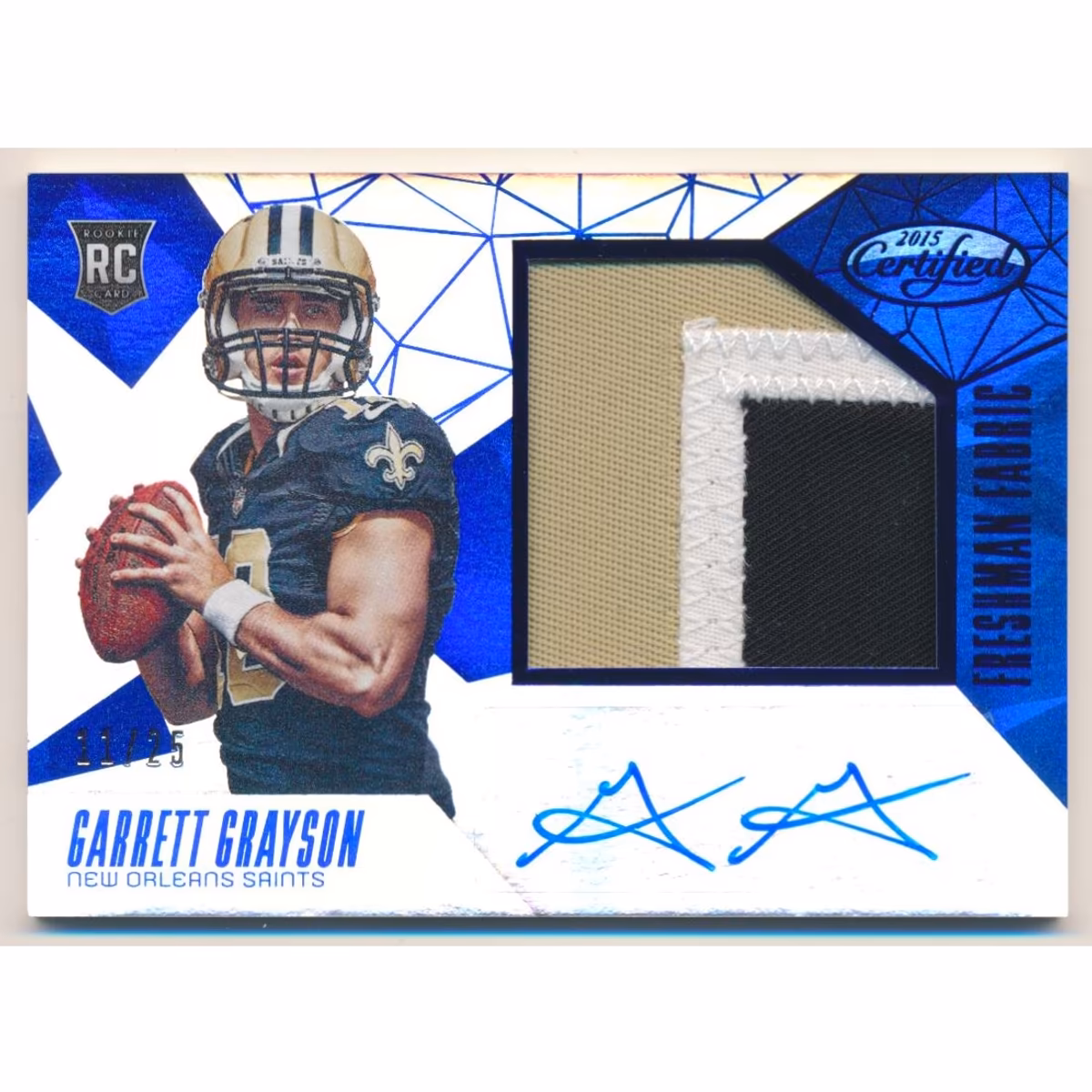 2015 Certified Mirror Blue #240 Garrett Grayson JSY AU/25 8 2015 Certified Mirror Blue #240 Garrett Grayson JSY AU/25