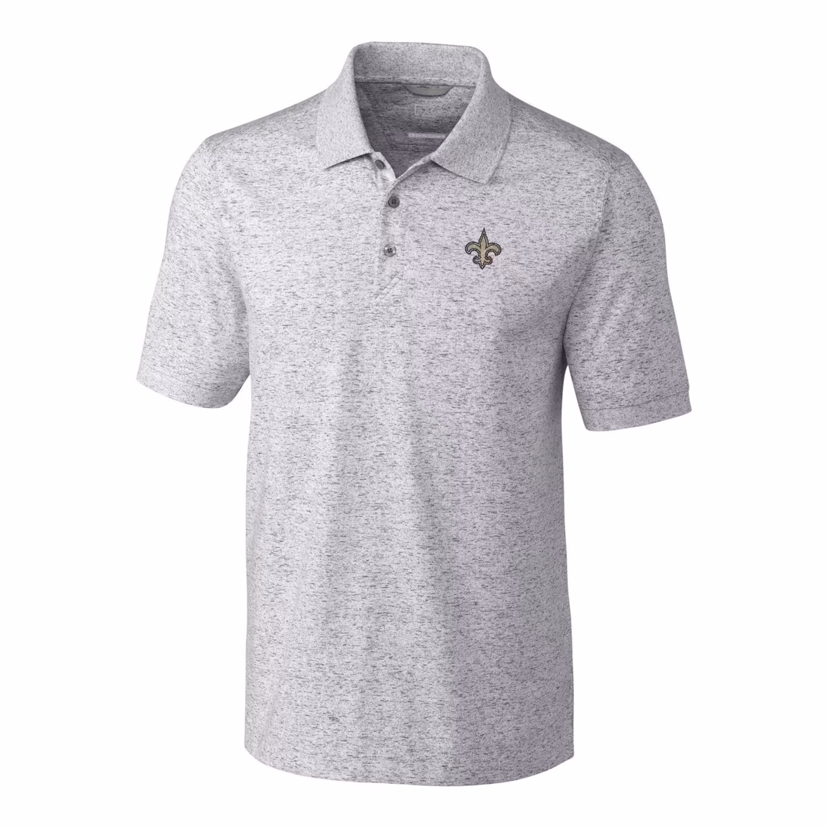 Men's Cutter & Buck Gray New Orleans Saints Space Dye Advantage Polo